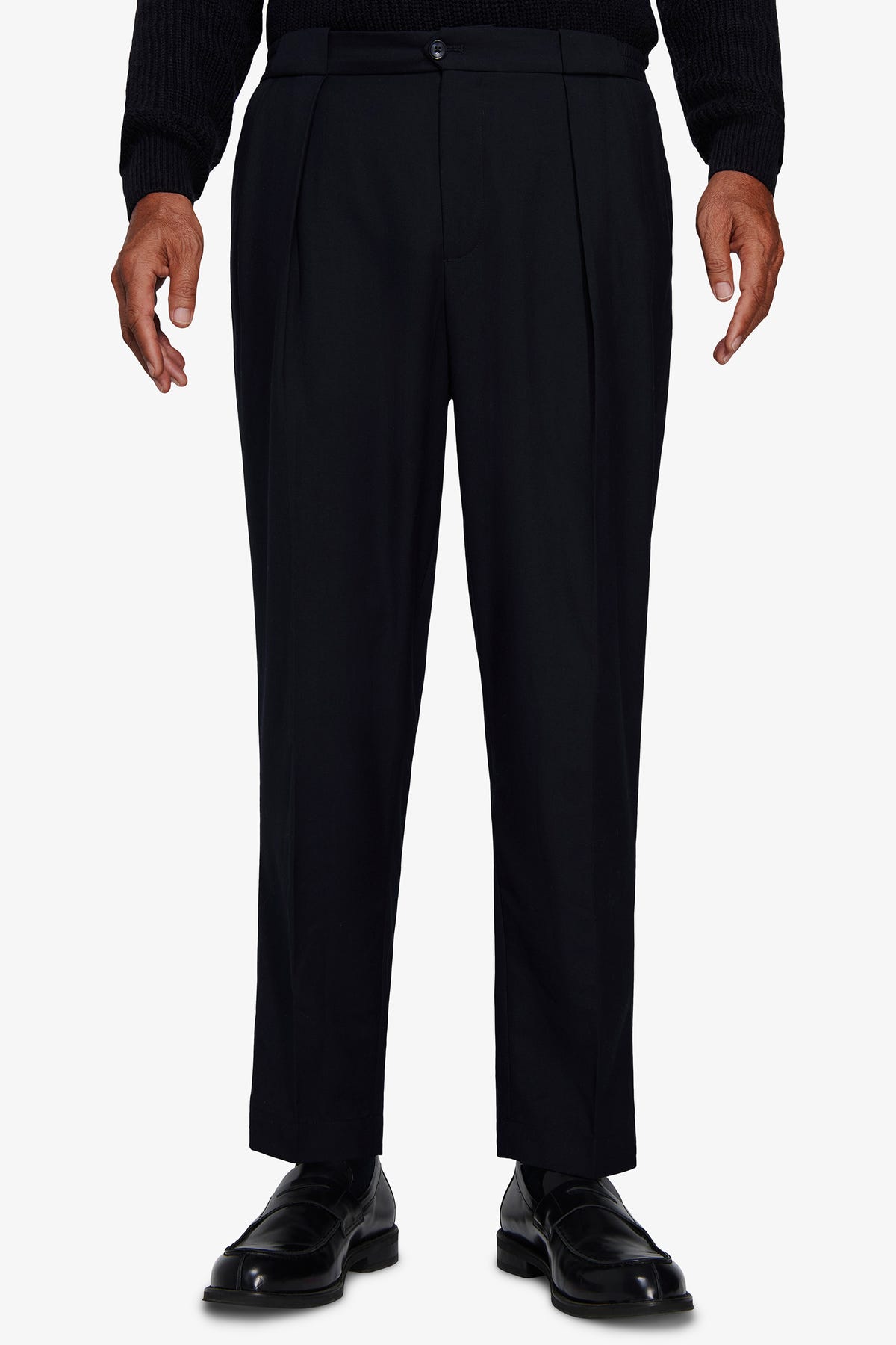 Pantaloni twill blu "Volume"