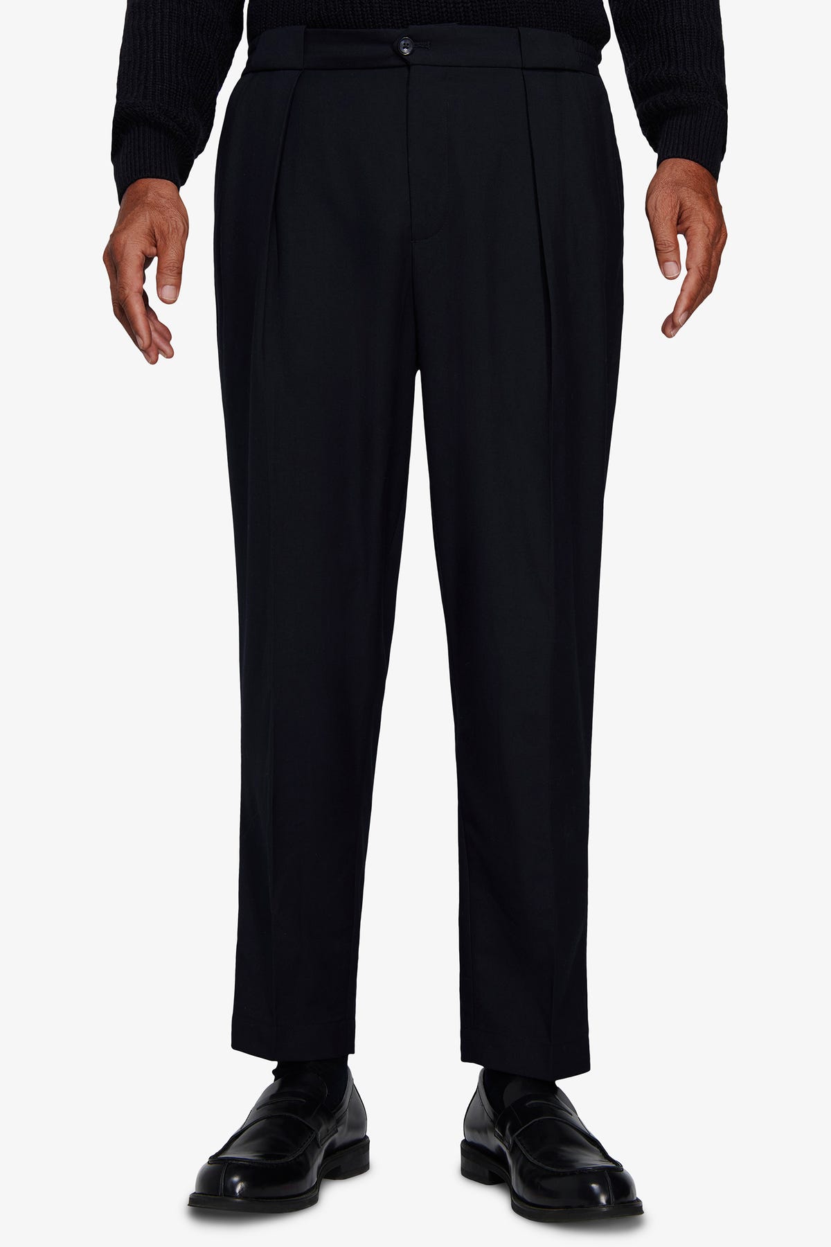 Pantaloni twill blu "Volume"