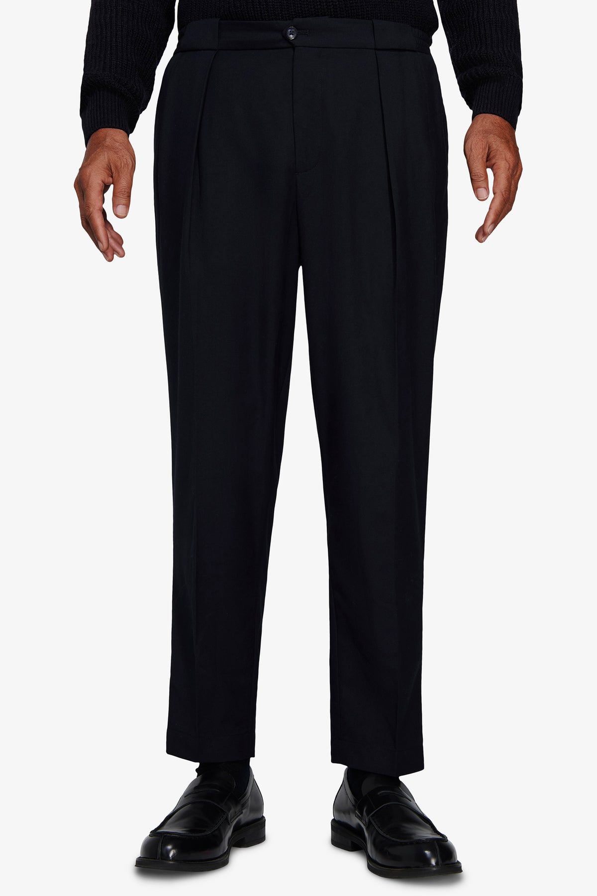 Pantaloni twill blu "Volume"
