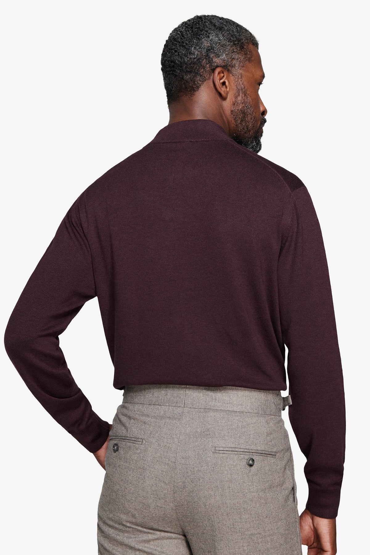 Maglia lupetto basic bordeaux