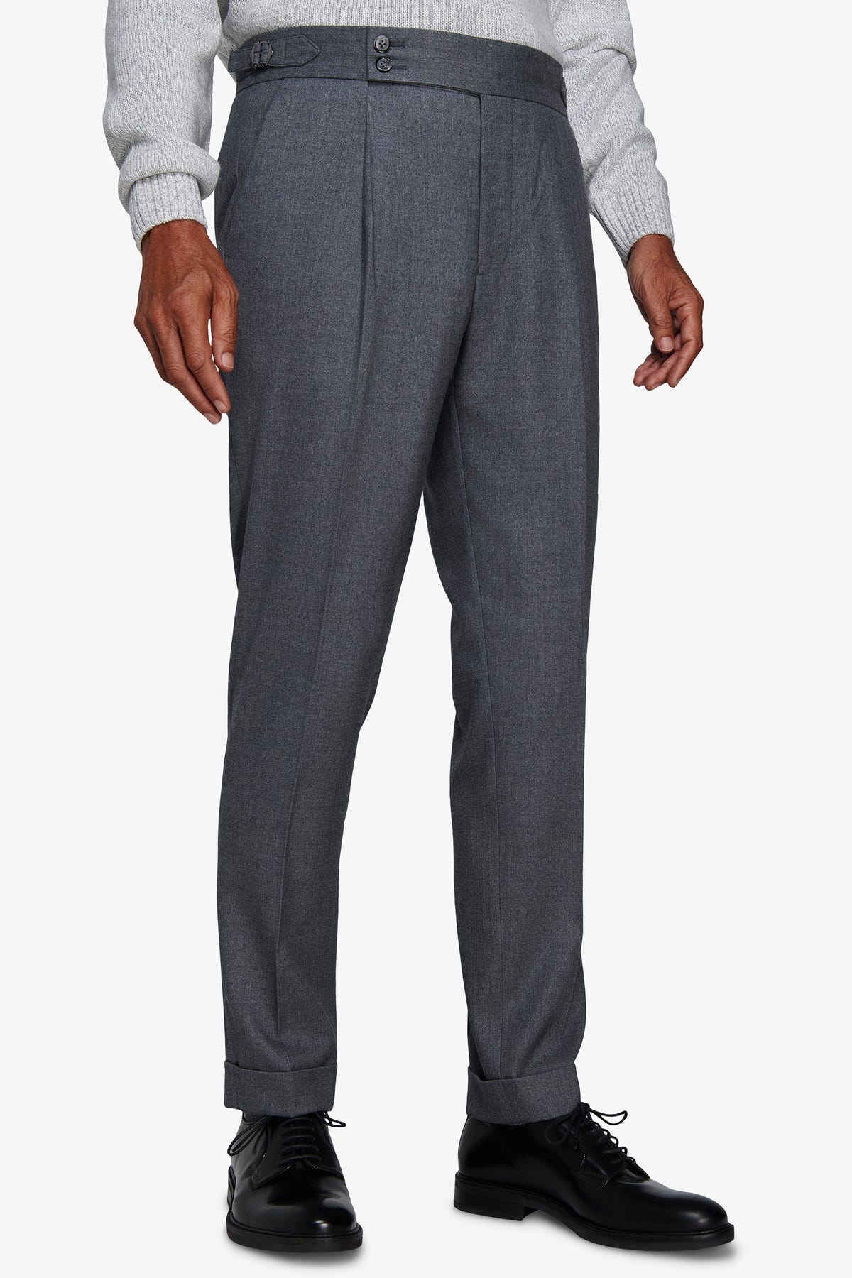 Pantaloni mano cardata grigi