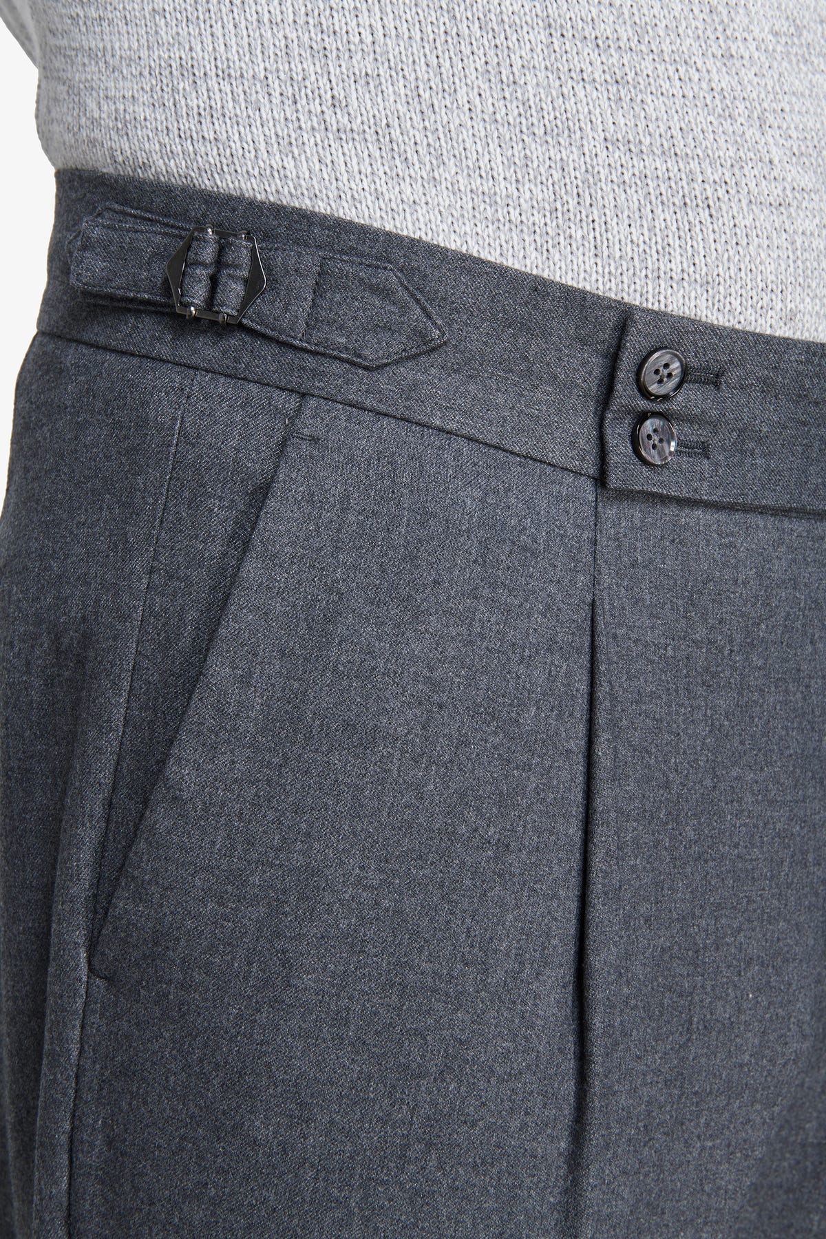 Pantaloni mano cardata grigi