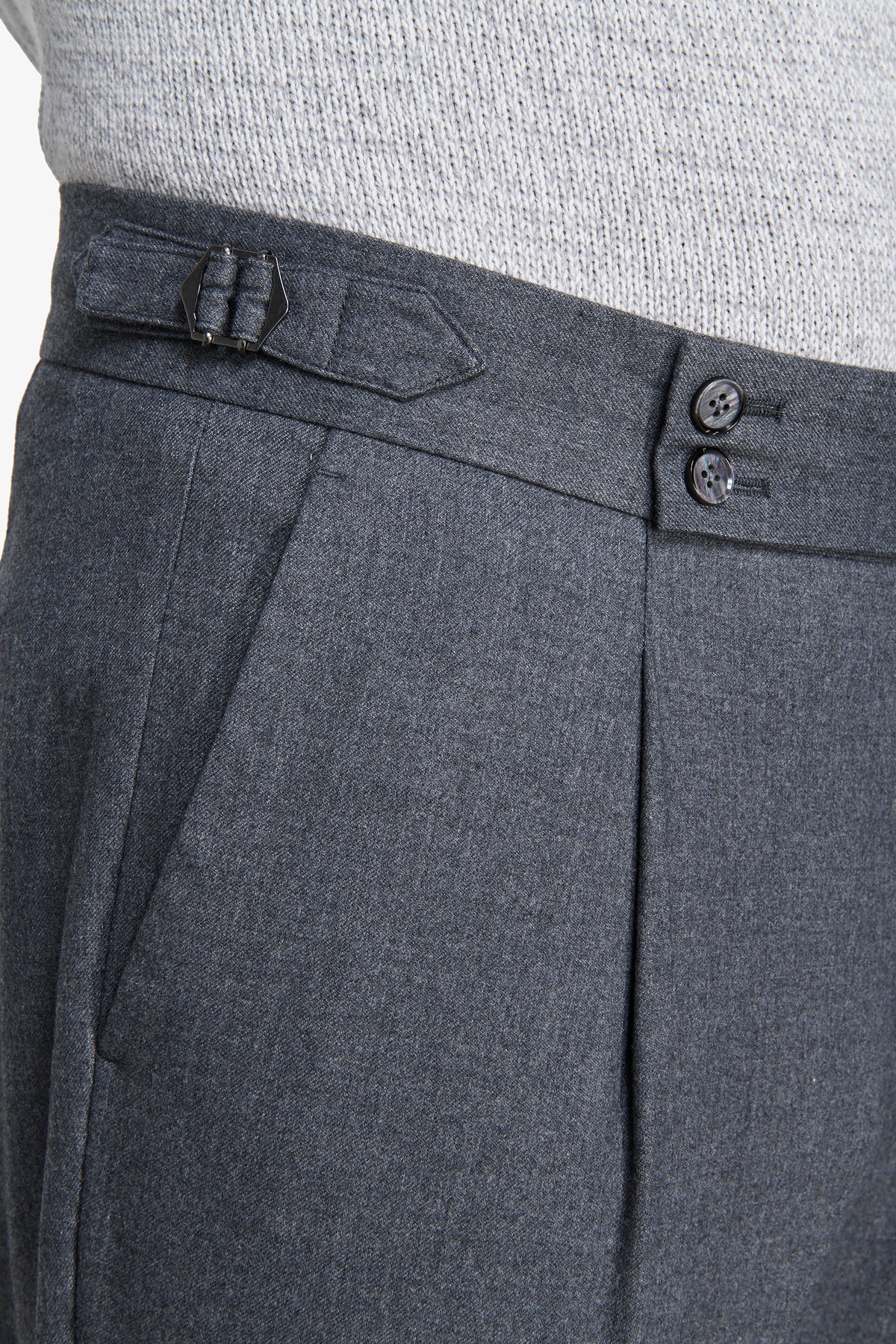 Pantaloni mano cardata grigi
