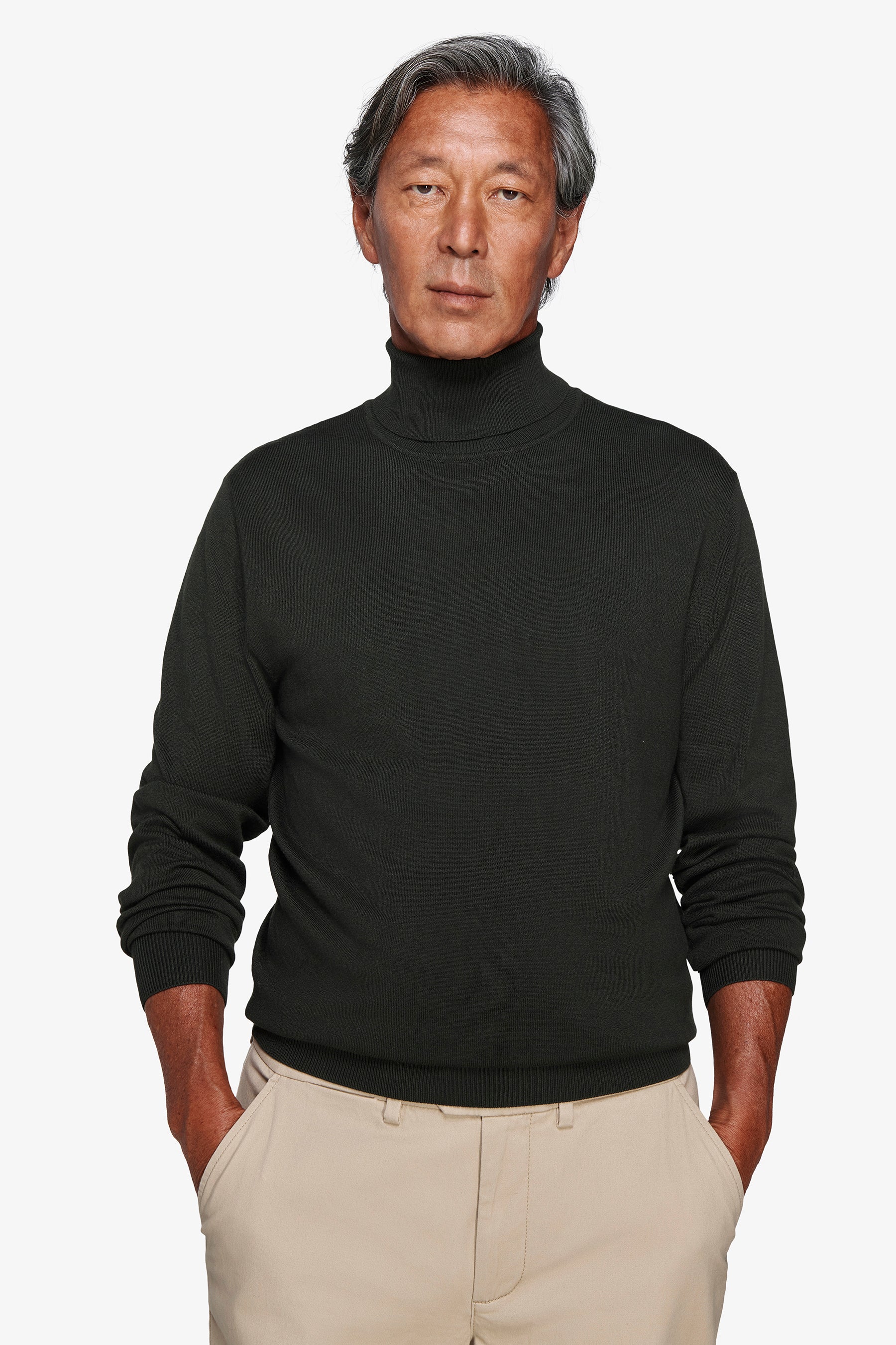 Basic-Rollkragenpullover in Teal