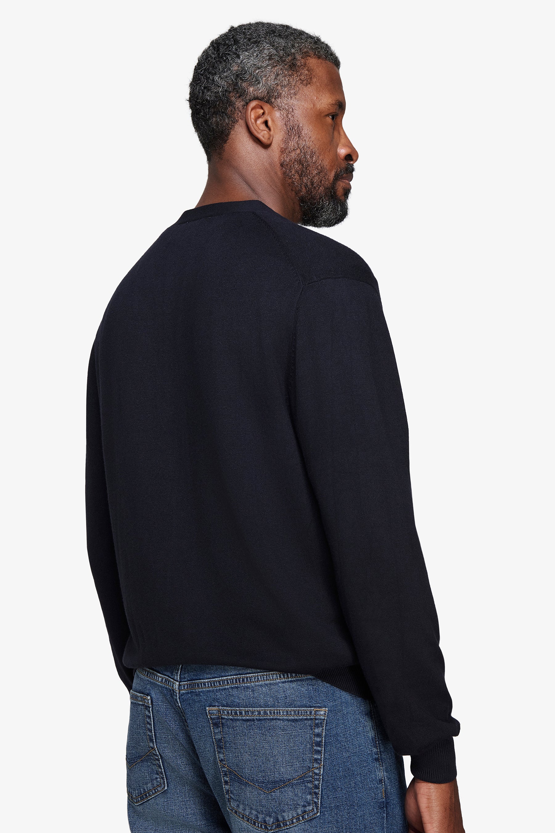 Cardigan scollo a v con bottoni basic blu