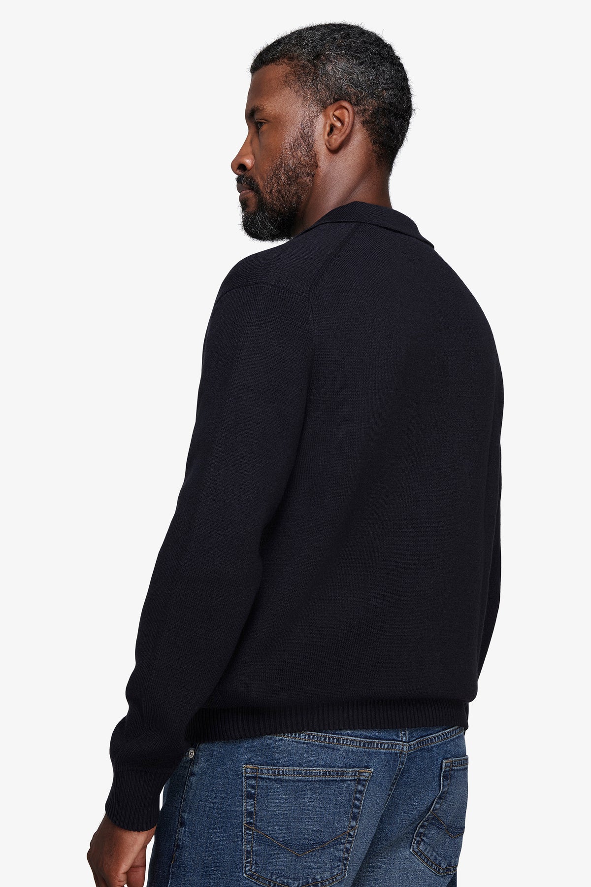 Giacca in maglia punto Milano blu