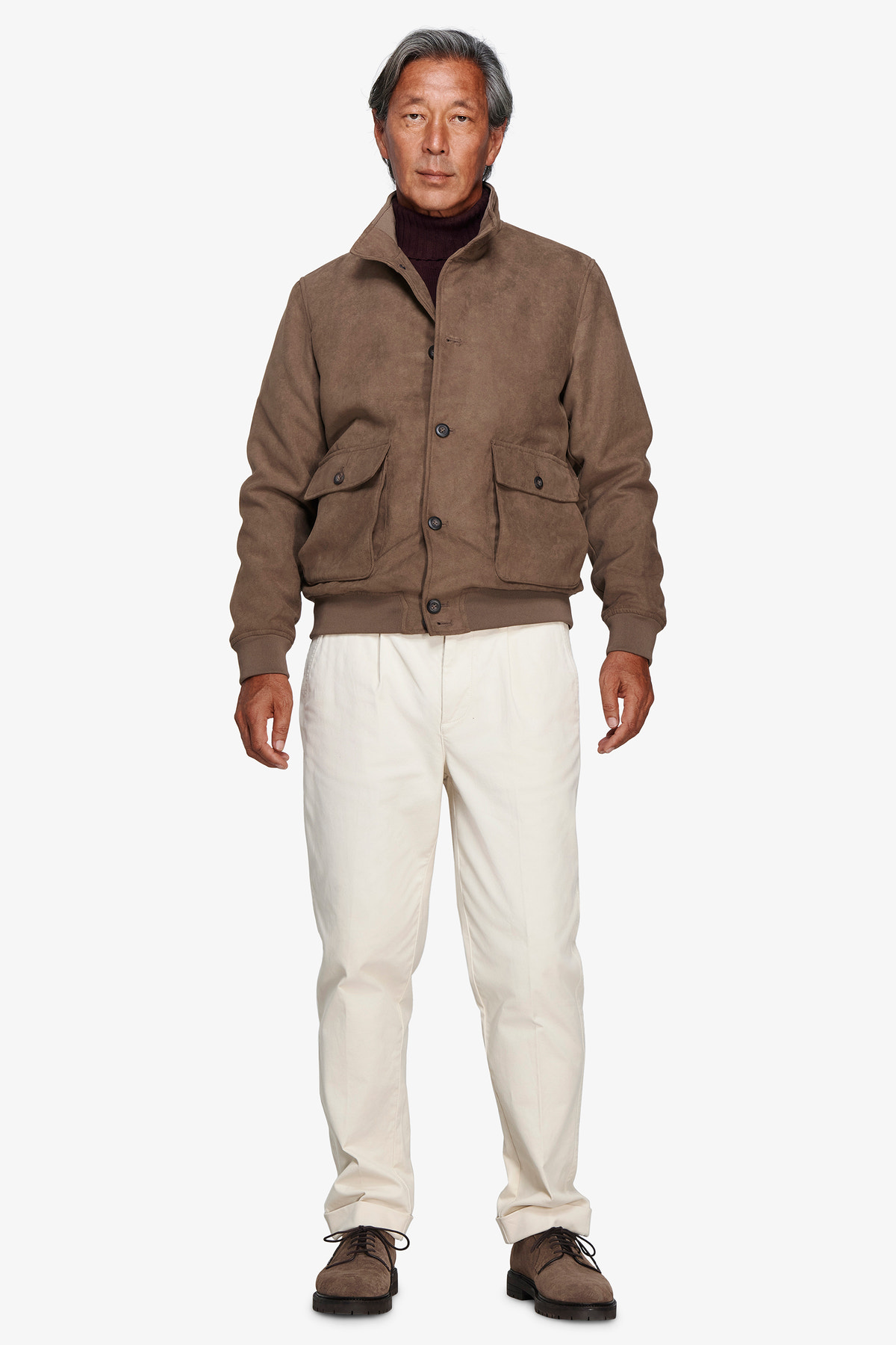 Bomber ecosuede tortora