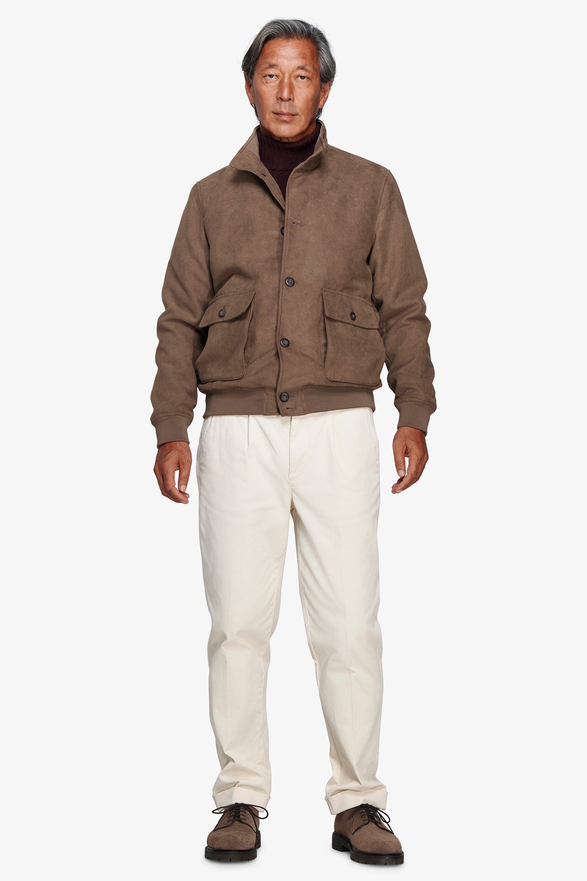 Bomber ecosuede tortora