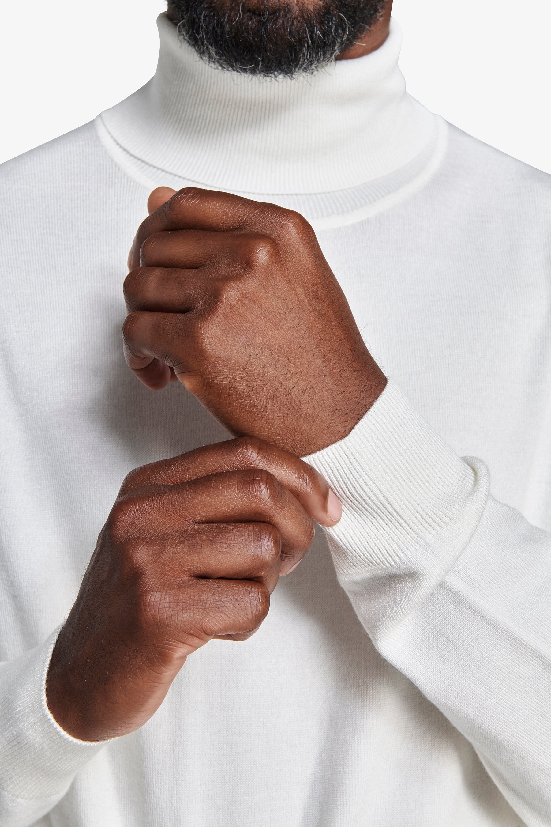 Maglia dolcevita basic panna