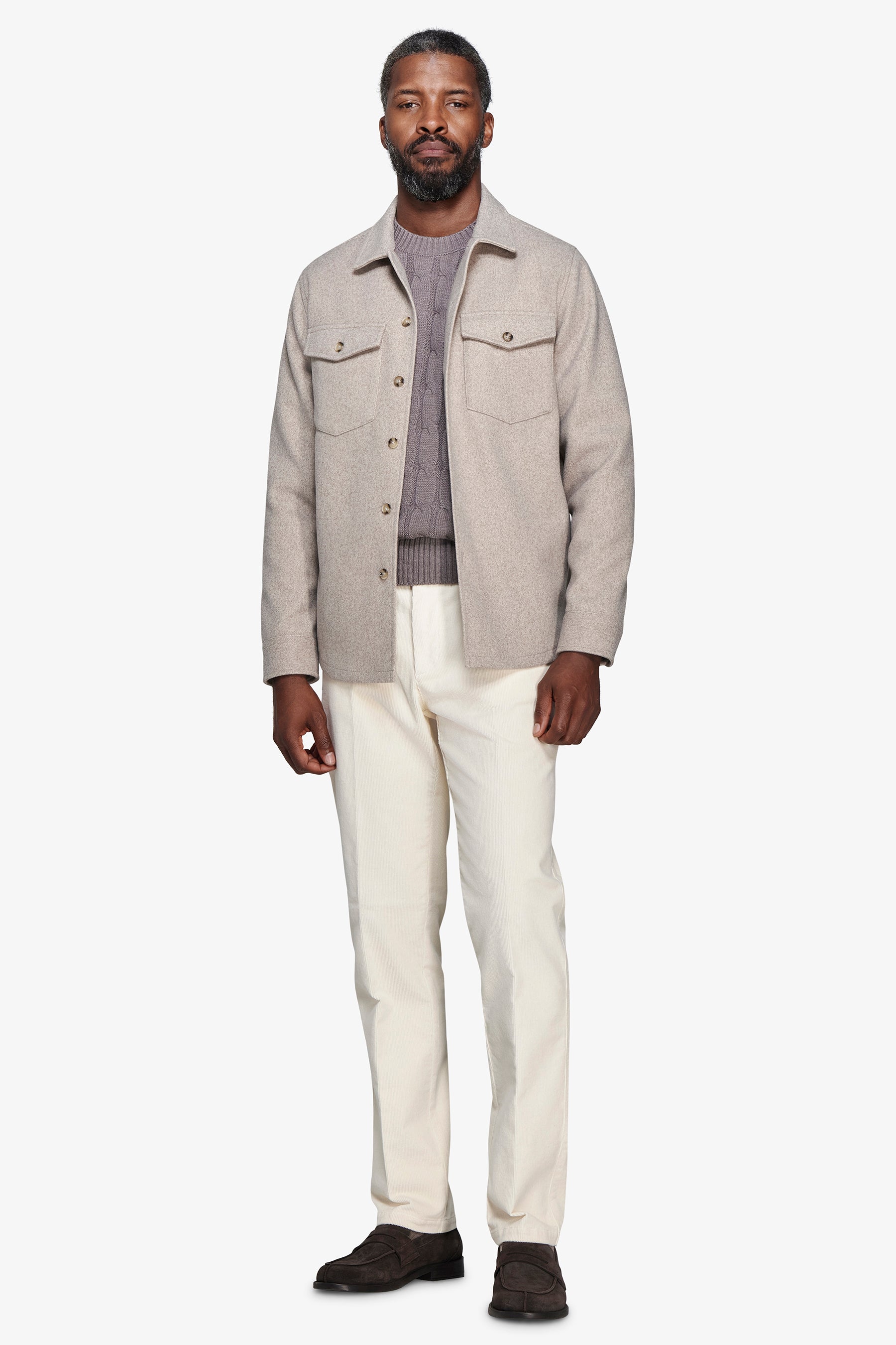 Overshirt misto lana corda