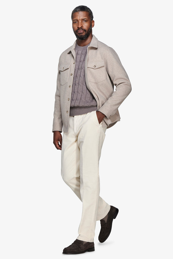 Overshirt misto lana corda