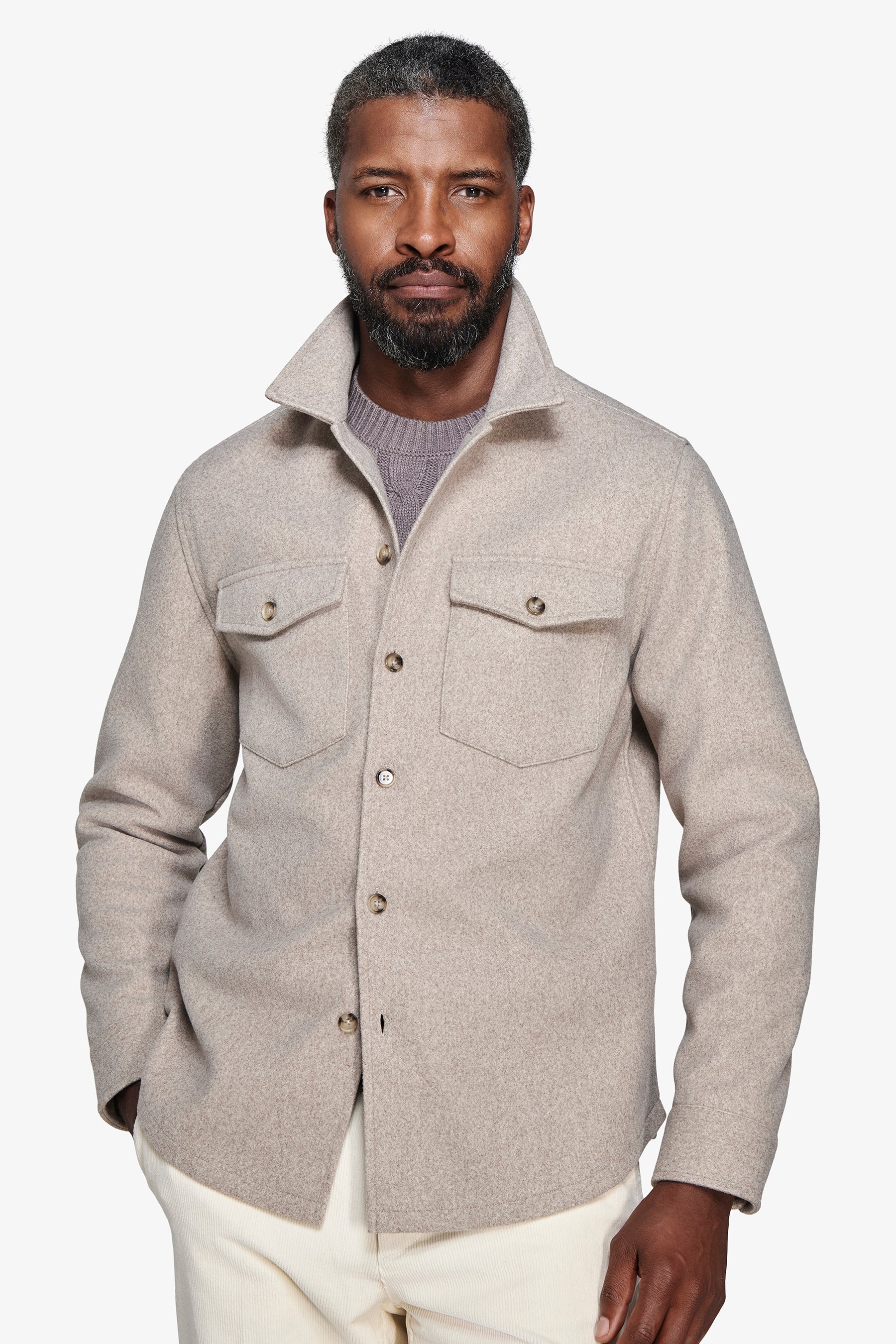 Overshirt misto lana corda