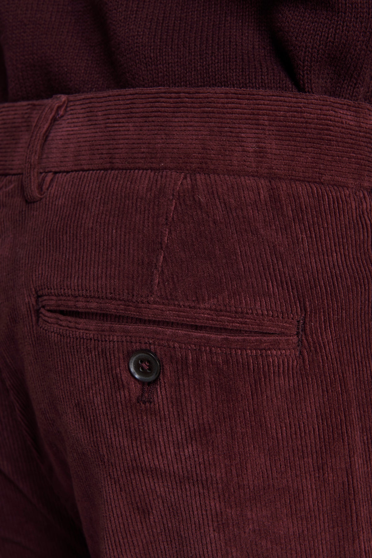 Pantaloni velluto millerighe regular bordeaux
