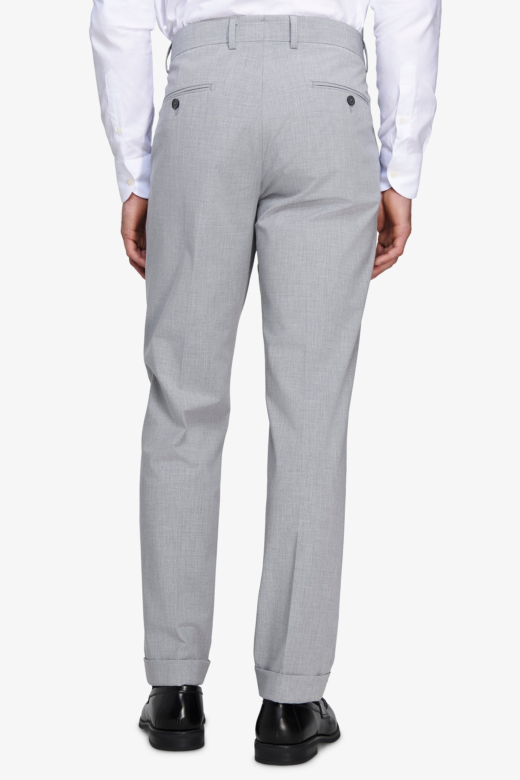 Light gray slub canvas trousers