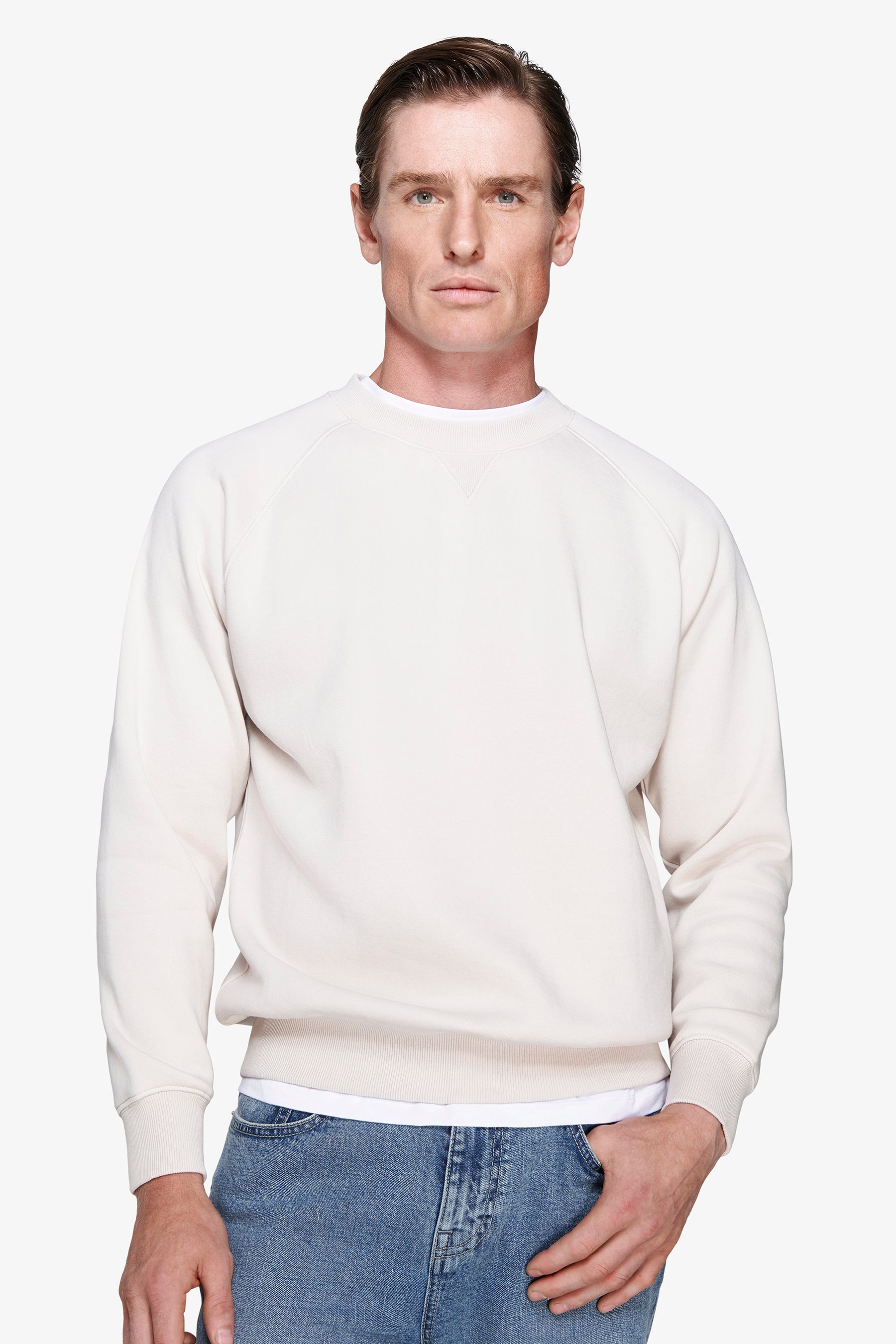 Felpa manica raglan mastice