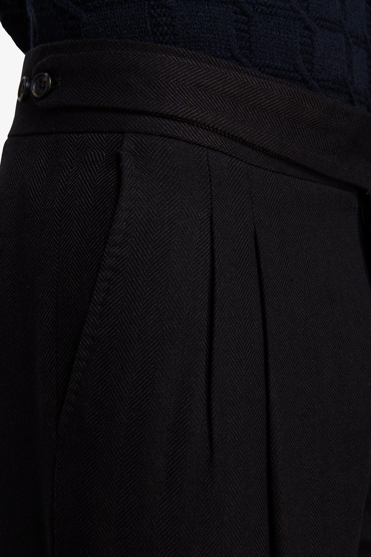 Pantaloni doppia pinces straight "Contemporary" moro