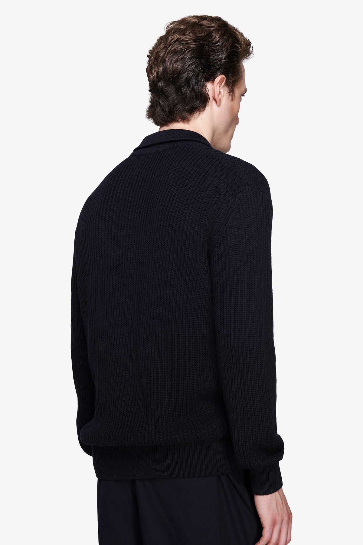 Giacca in maglia blu "Volume"