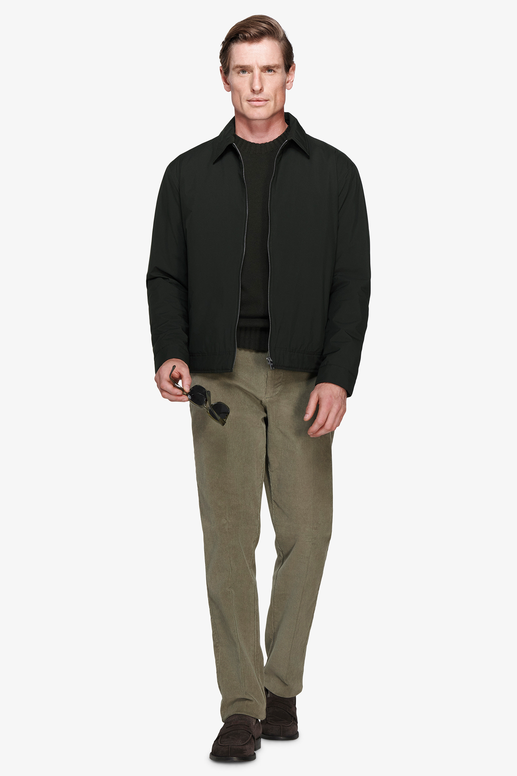 Blouson court technique vert