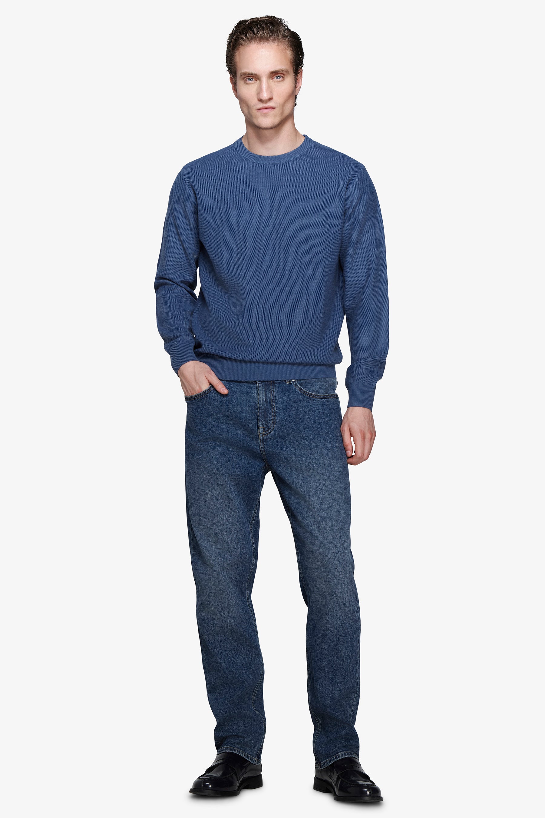 Maglia girocollo chicco di riso carta da zucchero