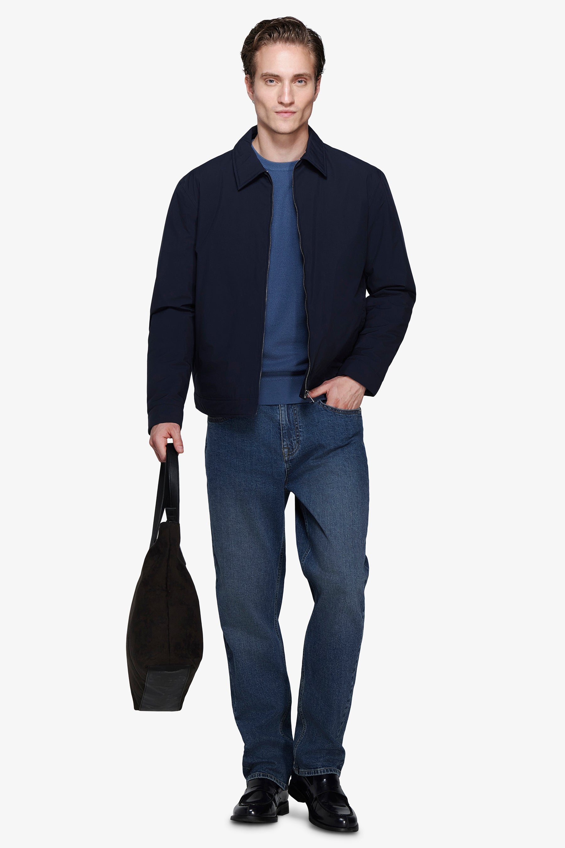 Blouson court technique vert