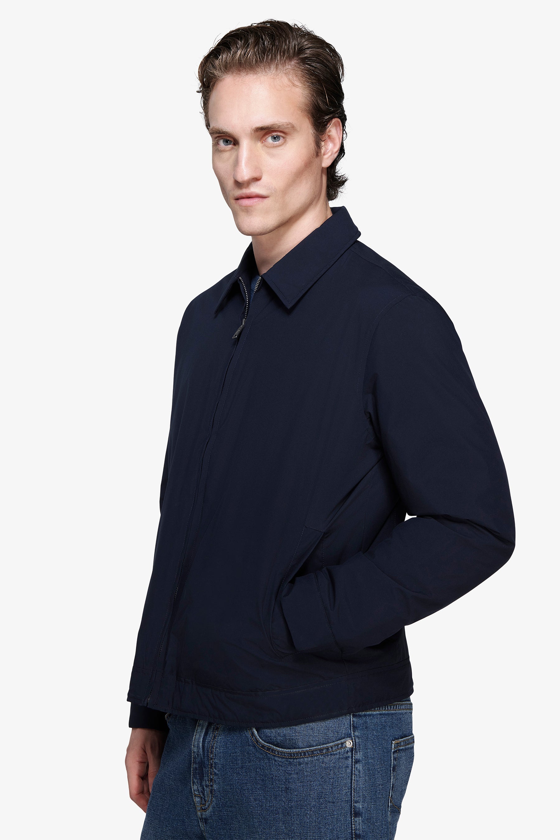 Blouson court technique vert