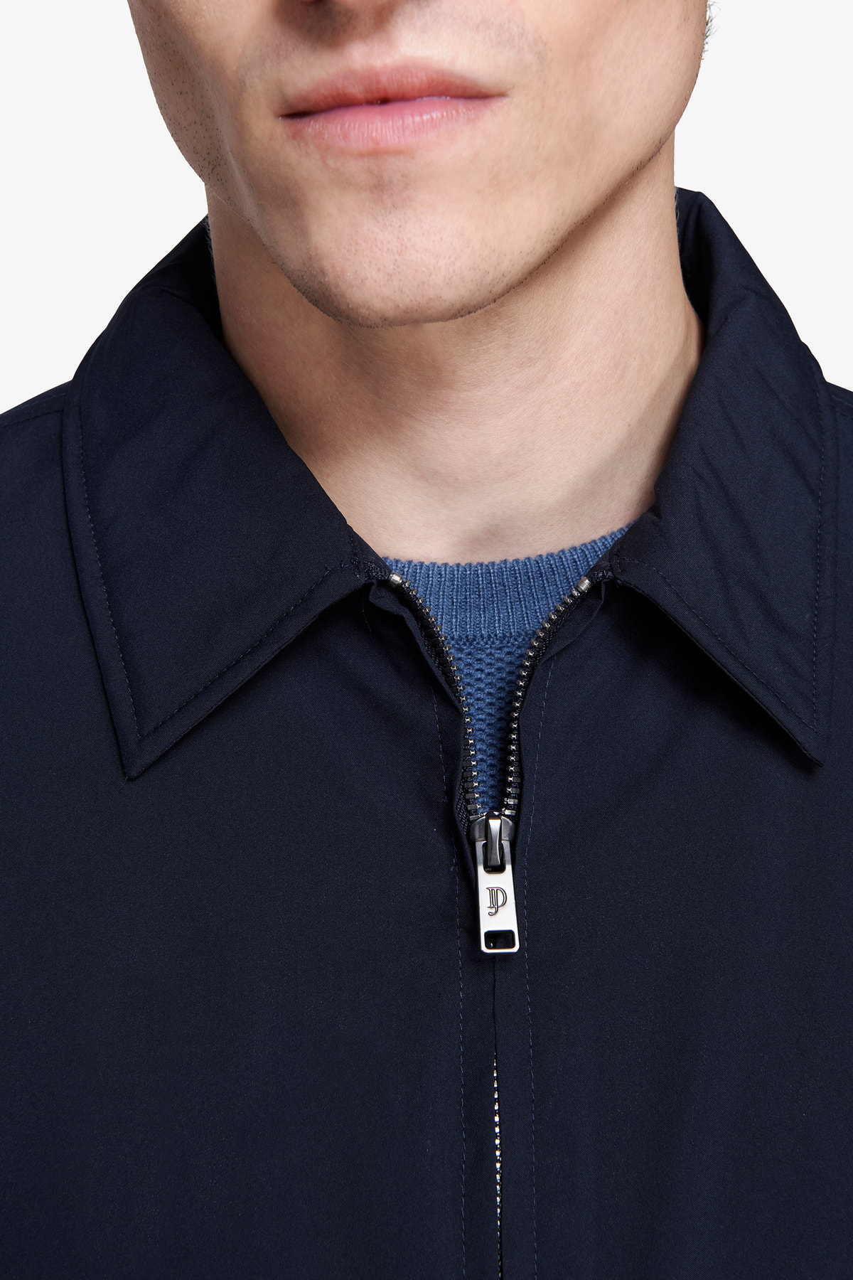 Blue technical short jacket