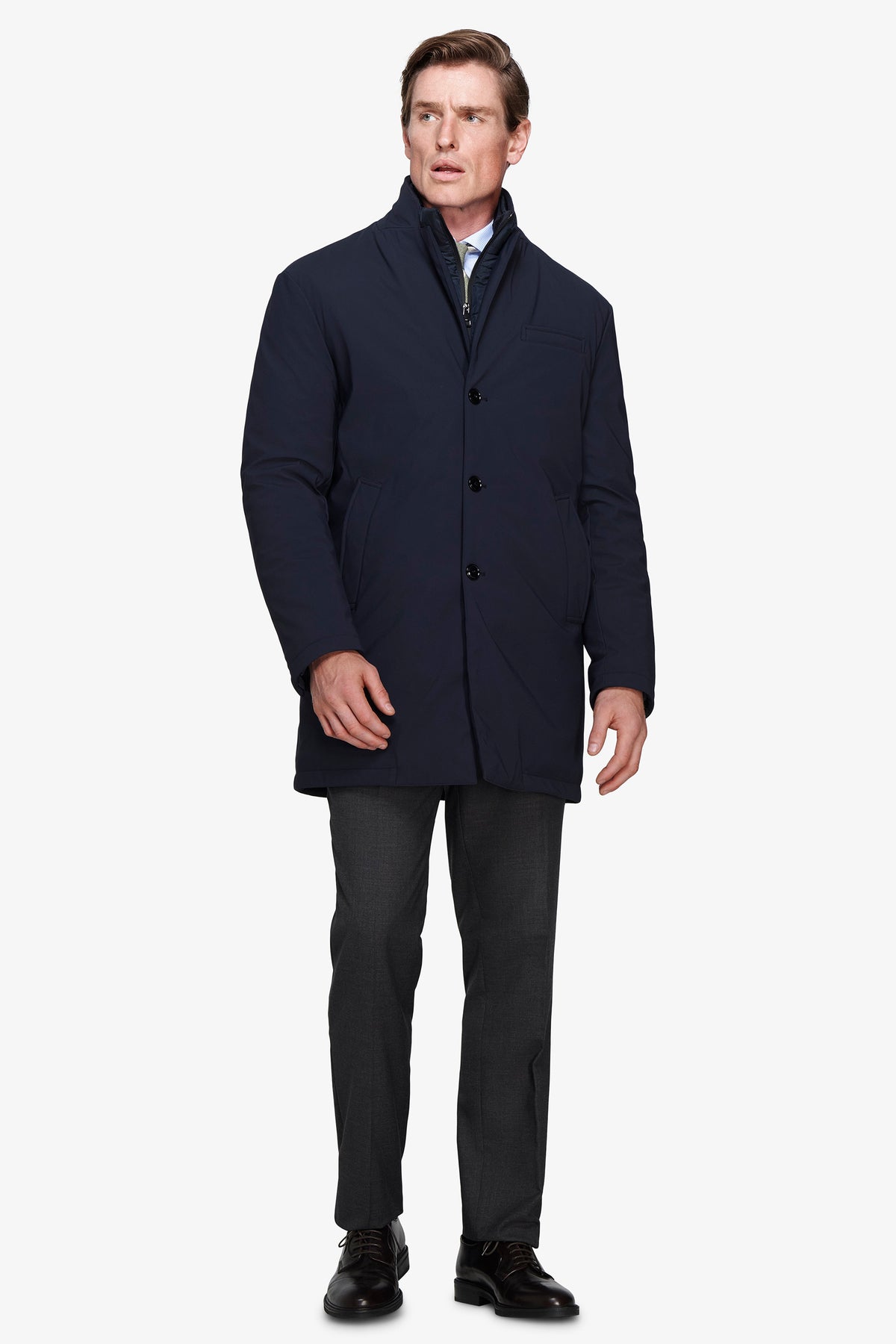 Cappotto tecnico con pettorina blu
