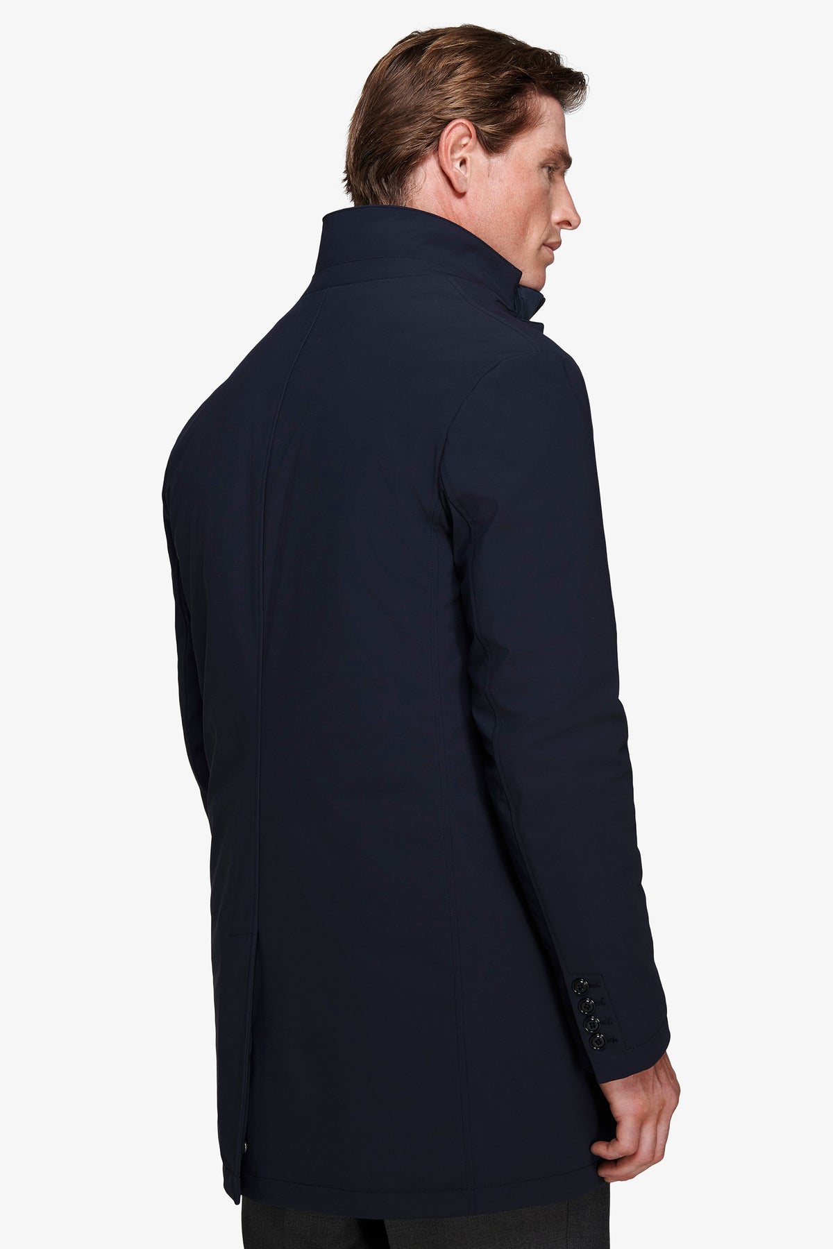 Cappotto tecnico con pettorina blu