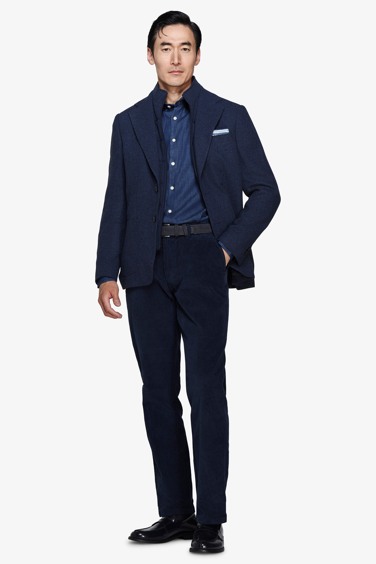 Giacca pettorina blu