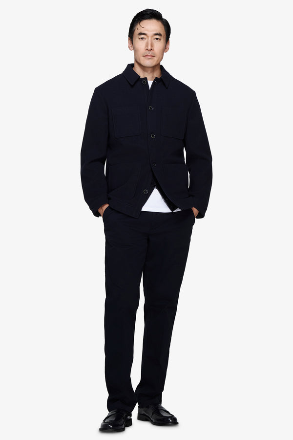 Blaues Overshirt mit Flanell-Effekt