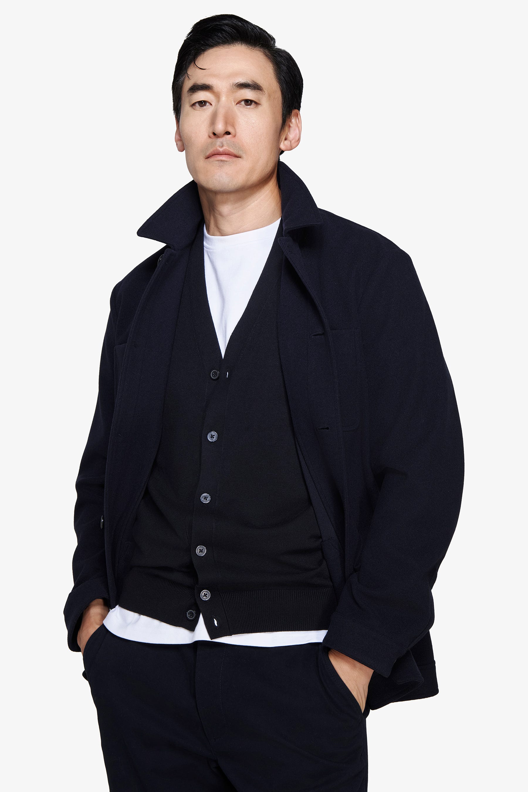 Overshirt effetto flanella blu