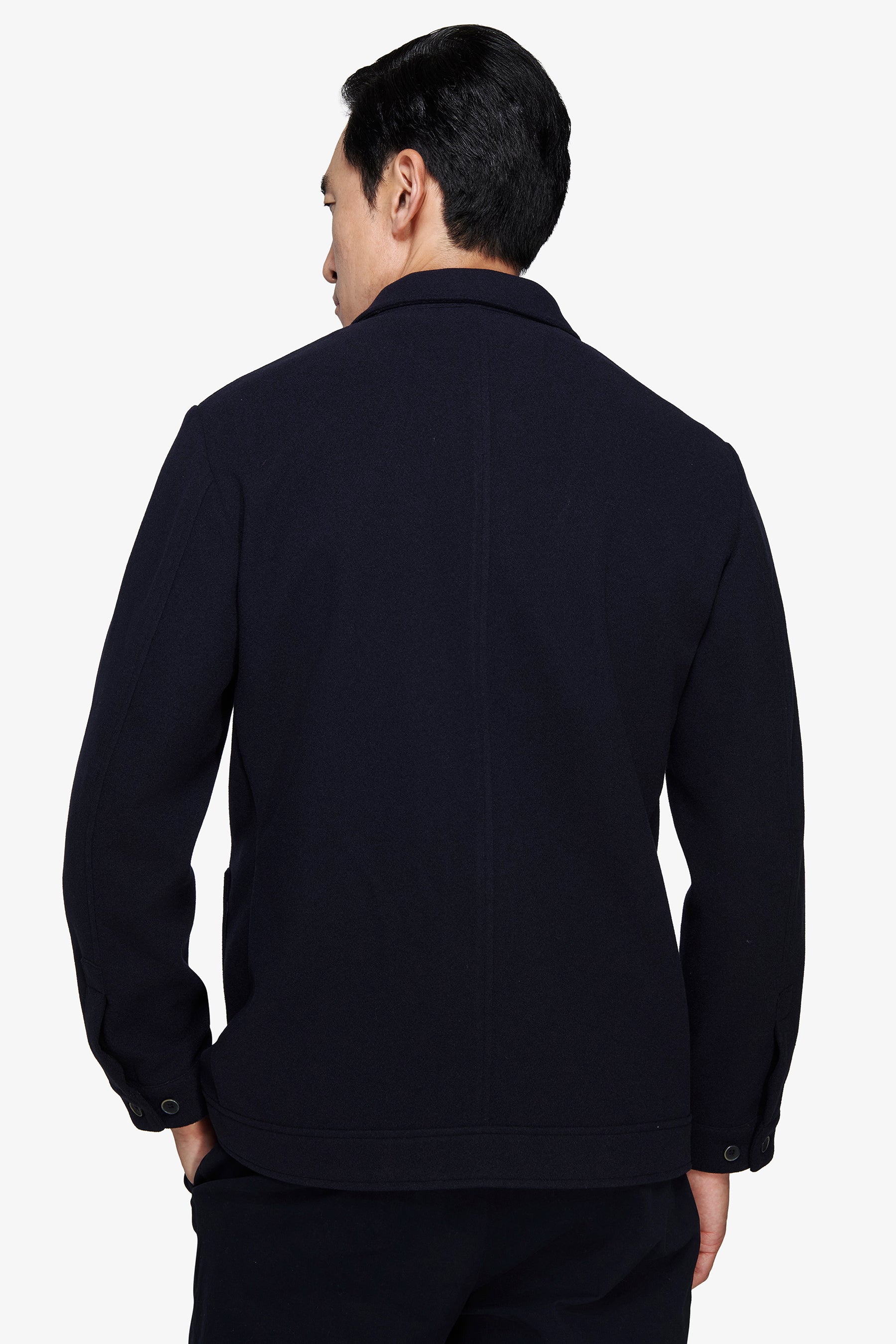Overshirt effetto flanella blu