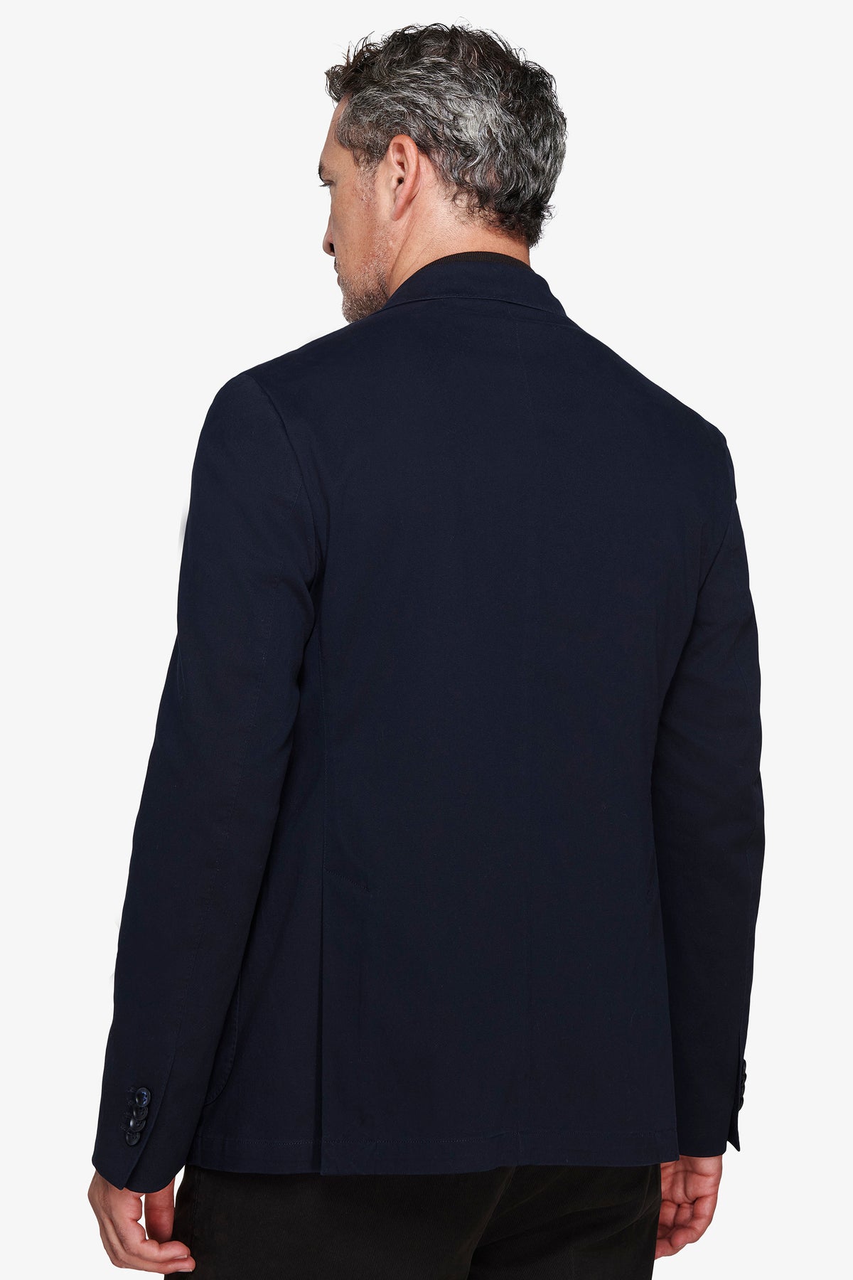 Giacca in cotone stretch blu