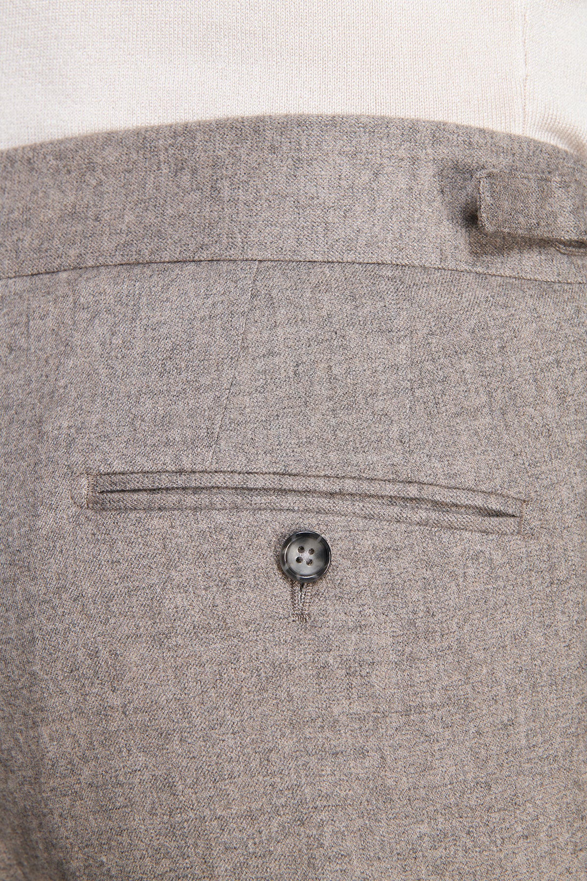 Pantaloni mano cardata tortora