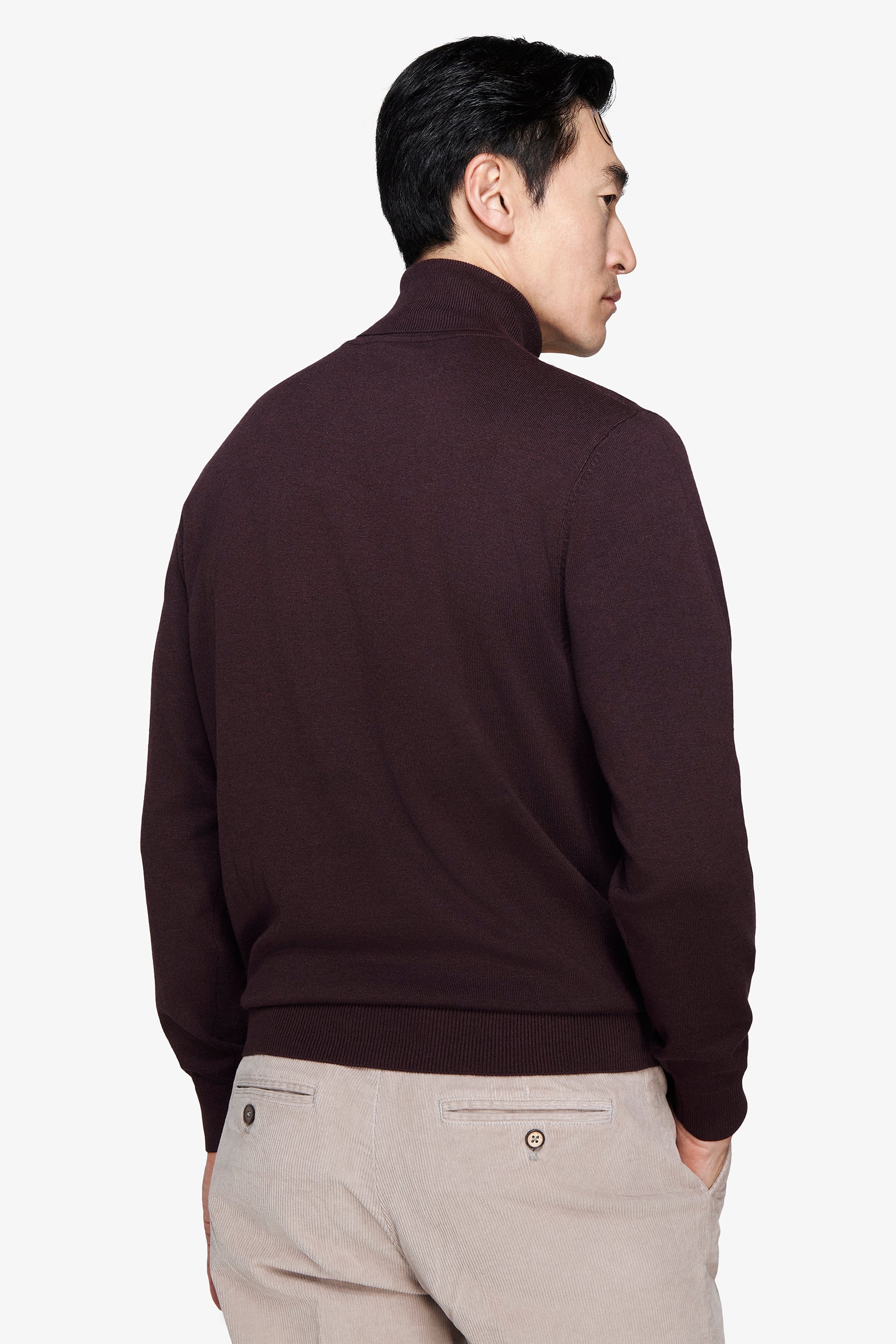 Maglia dolcevita basic bordeaux