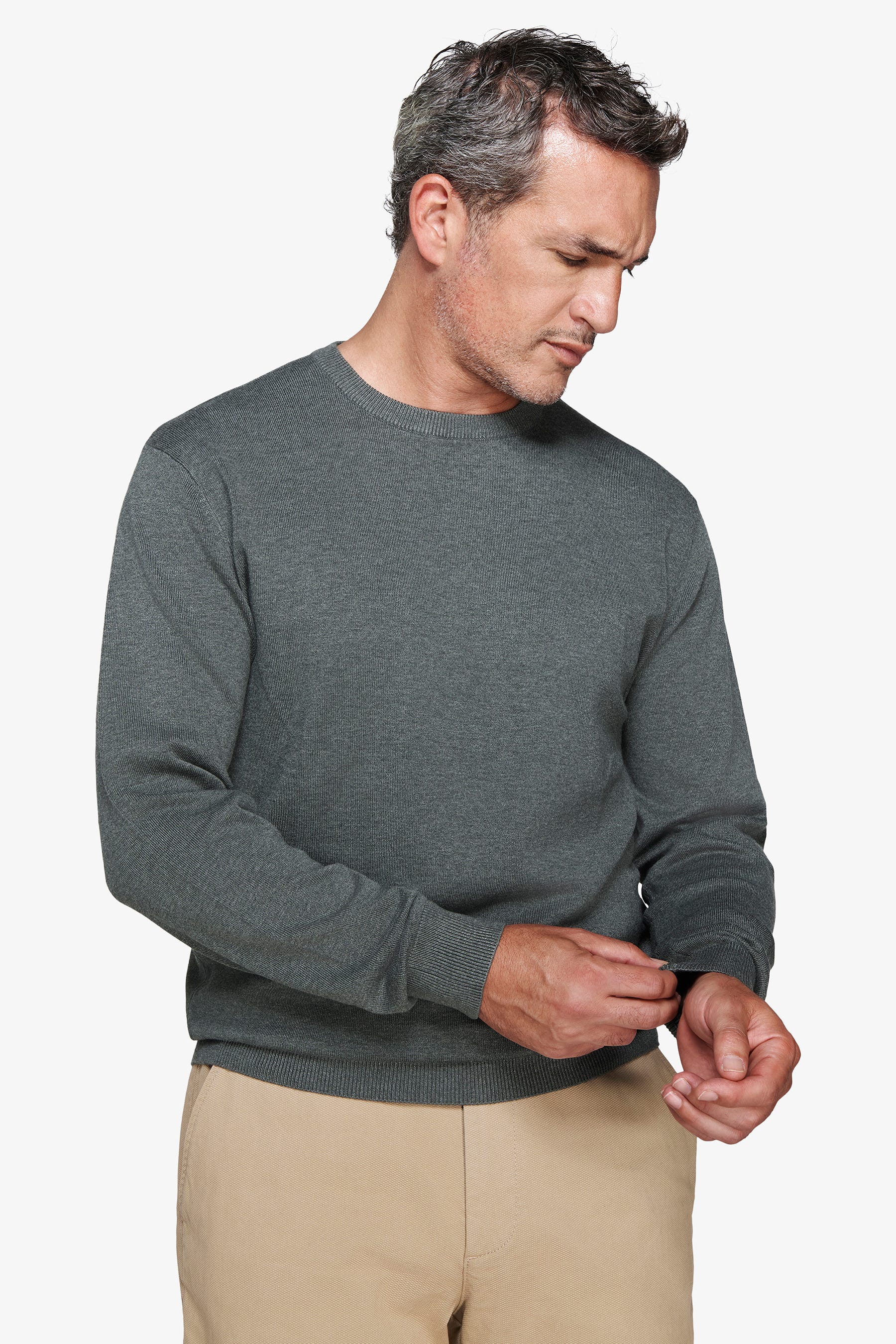 Maglia girocollo basic verde