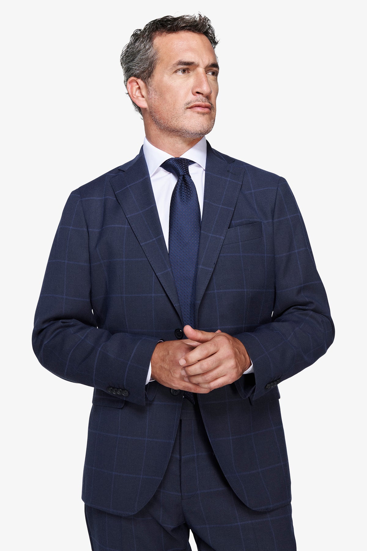 Giacca finestrata regular blu