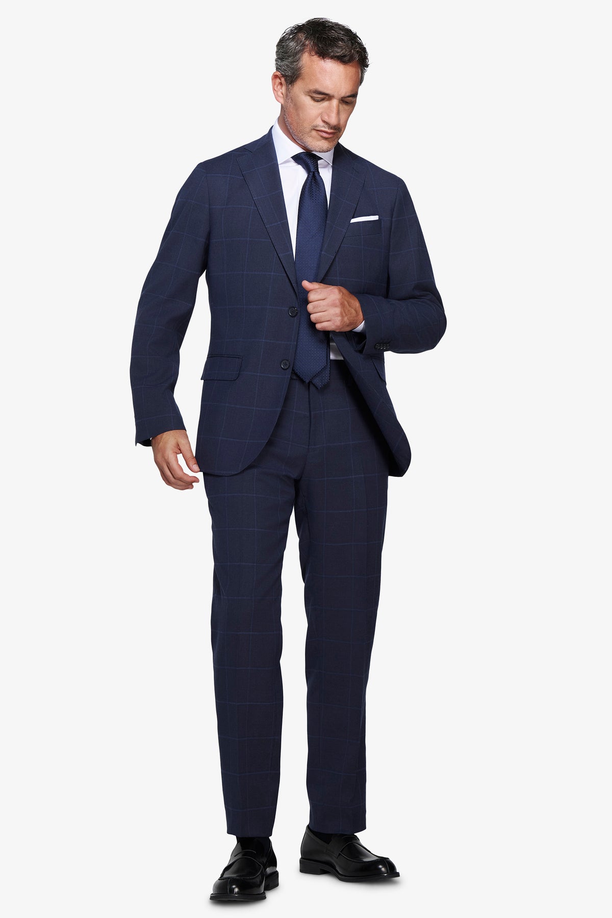 Giacca finestrata regular blu