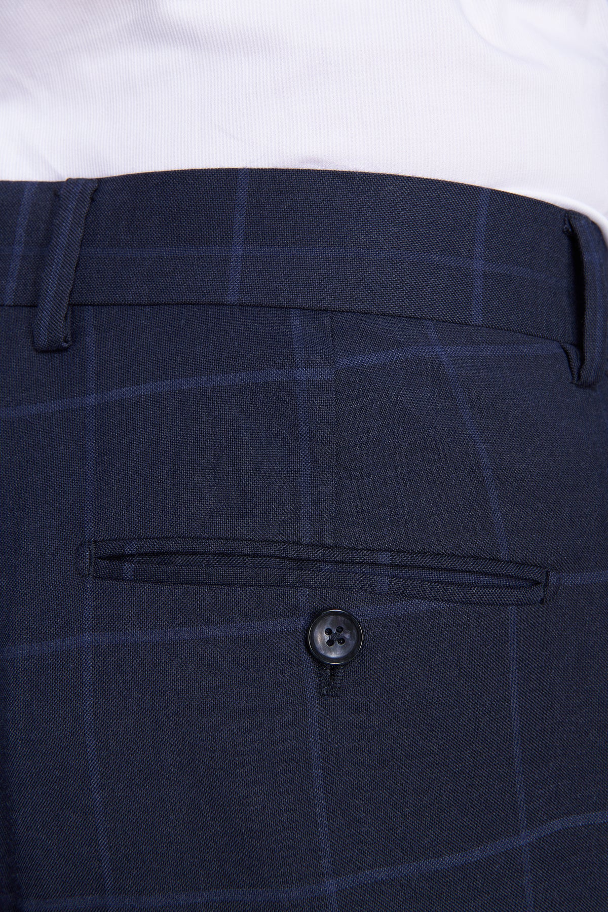 Pantaloni finestrati regular blu