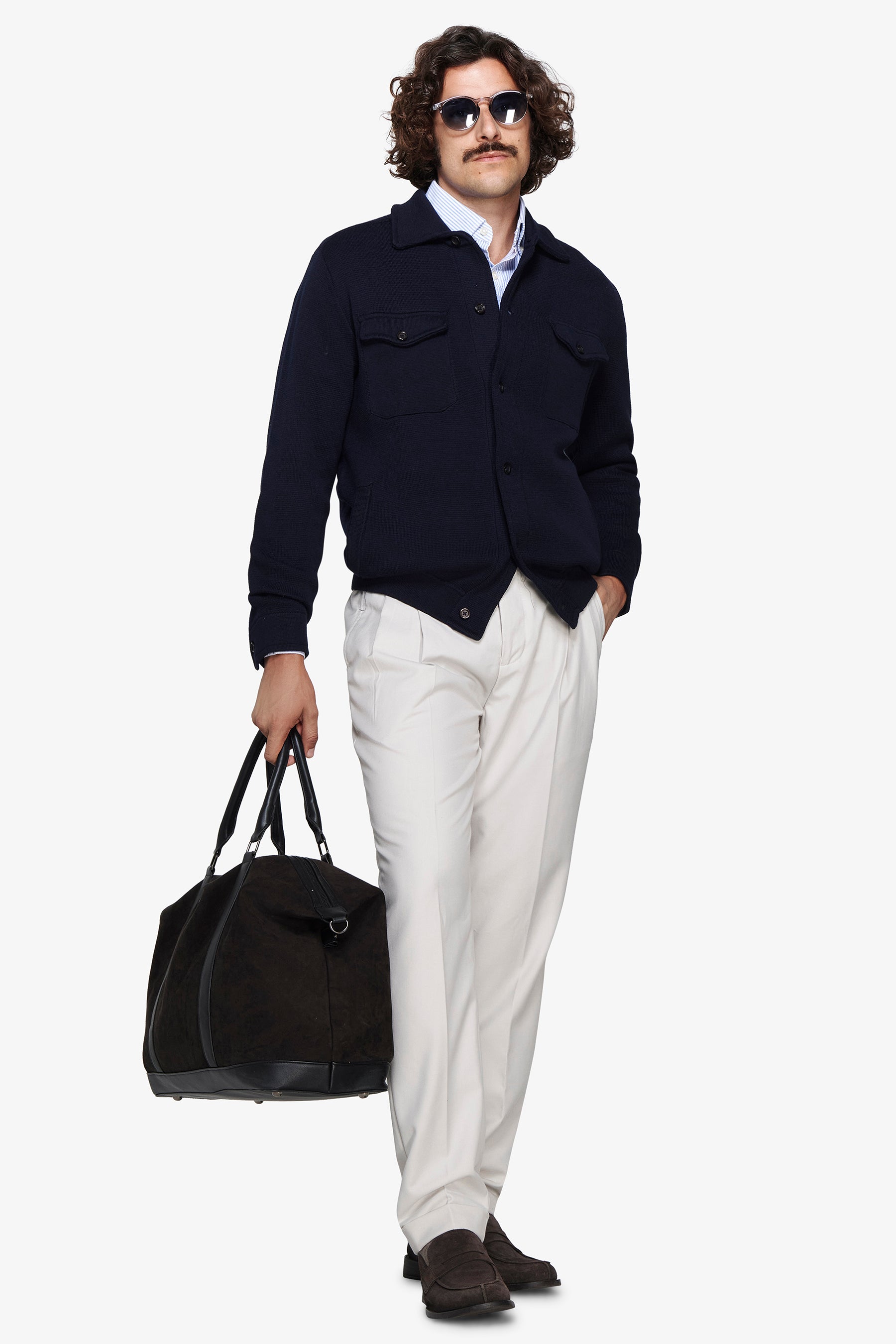 Blazer in maglia blu