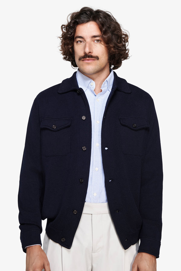 Blazer in maglia blu