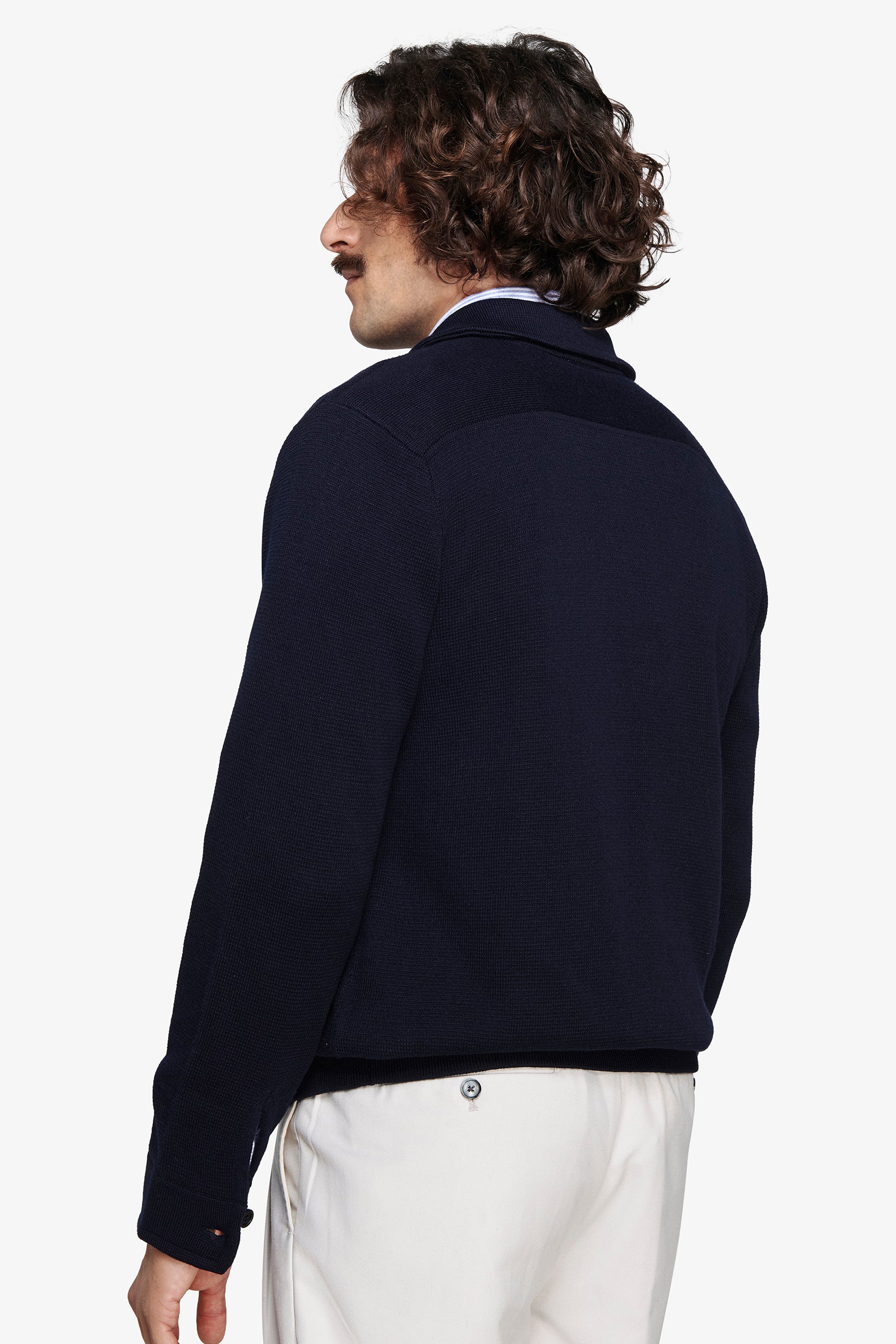 Blazer in maglia blu
