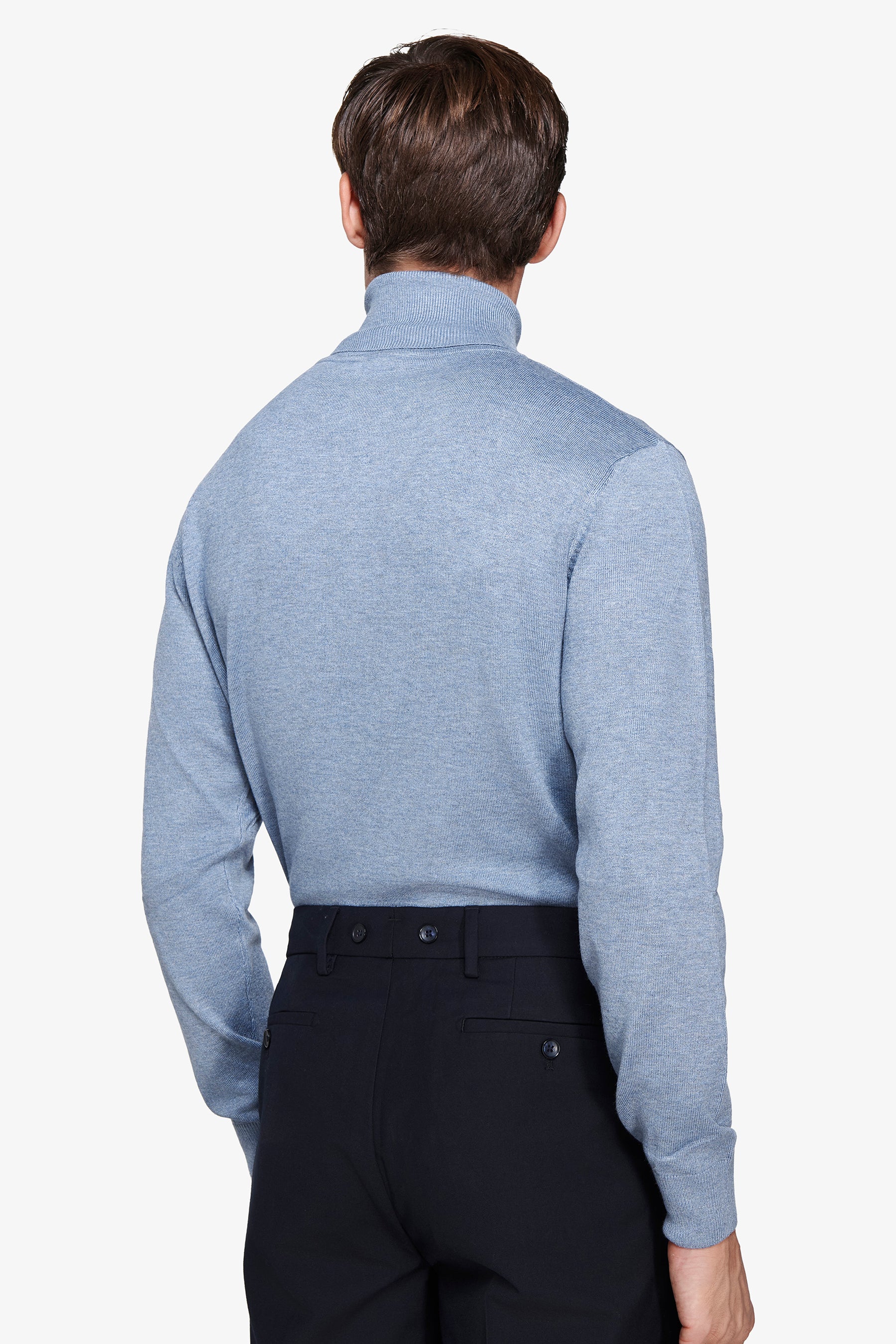 Blue basic turtleneck