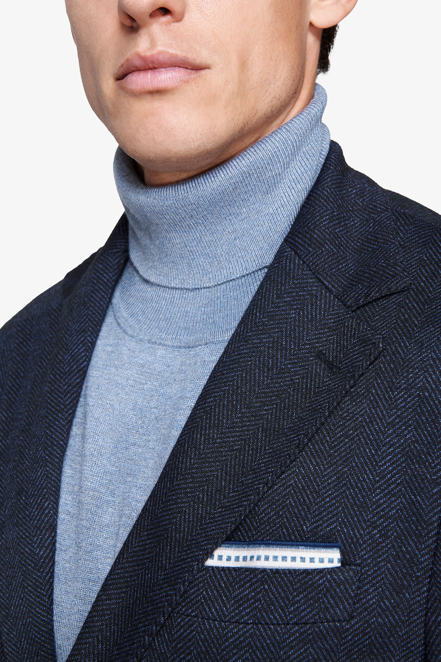 Giacca Herringbone blu