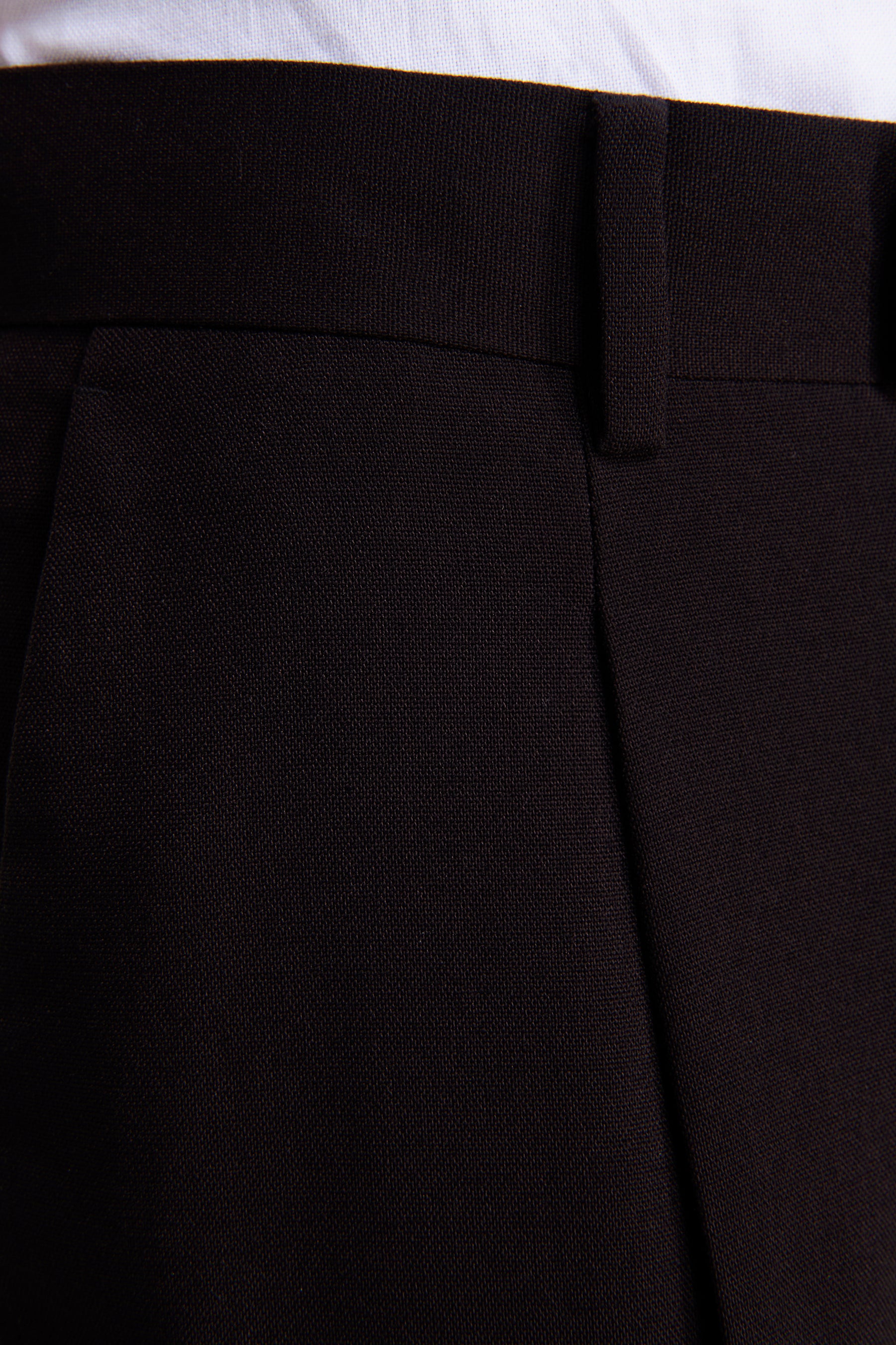 Pantaloni tela straight moro