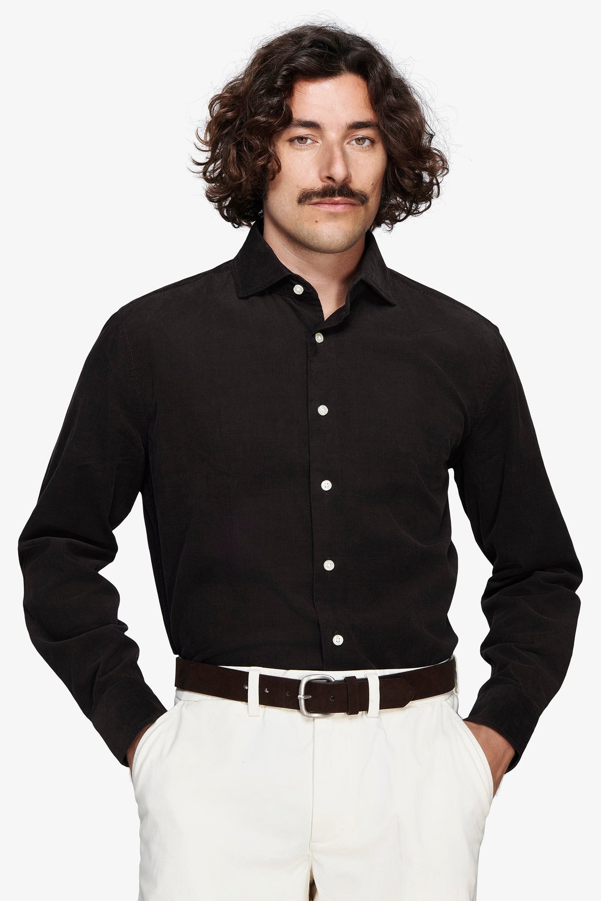 Camicia velluto millerighe leisure moro