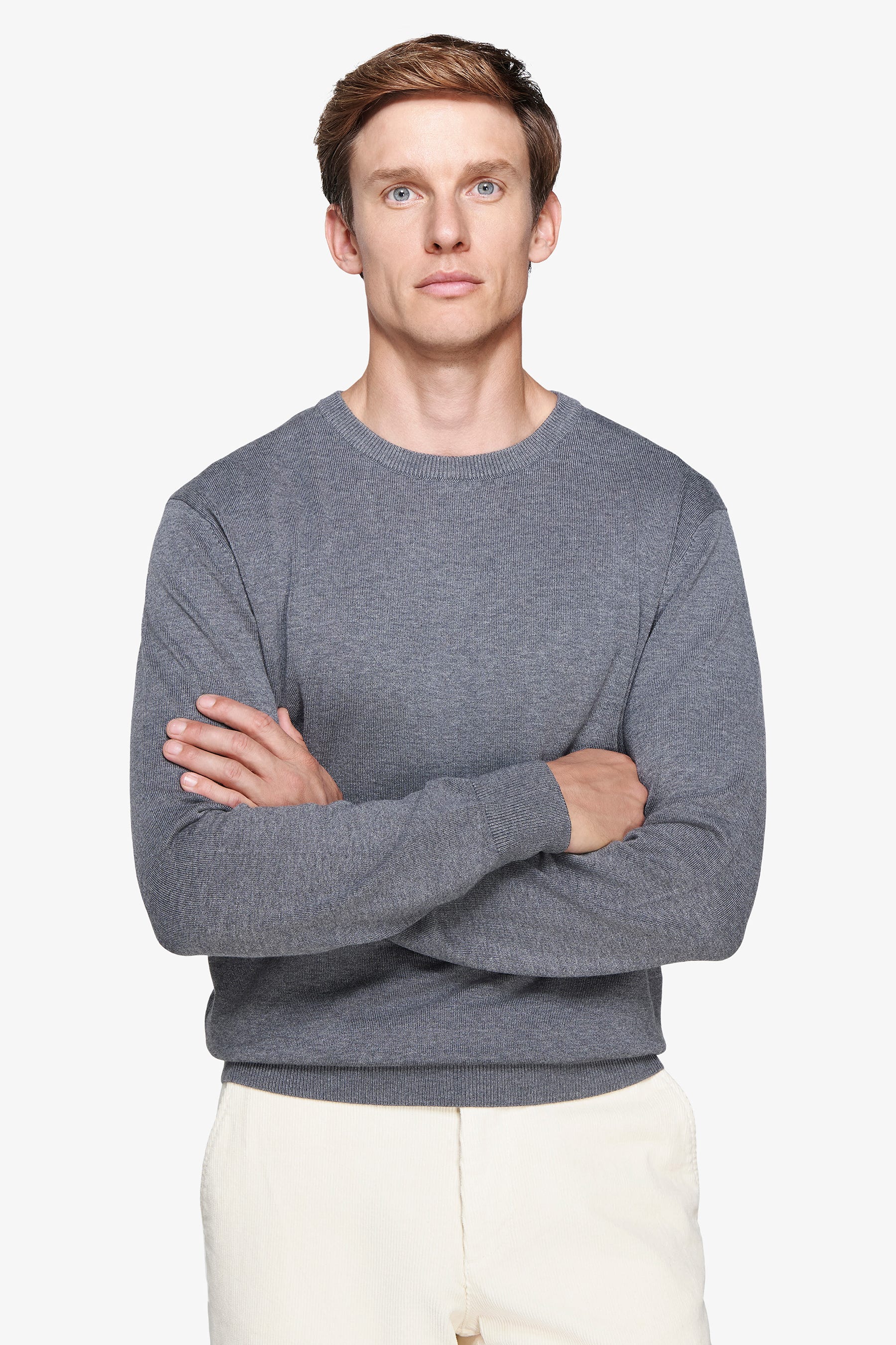 Maglia girocollo basic grigio