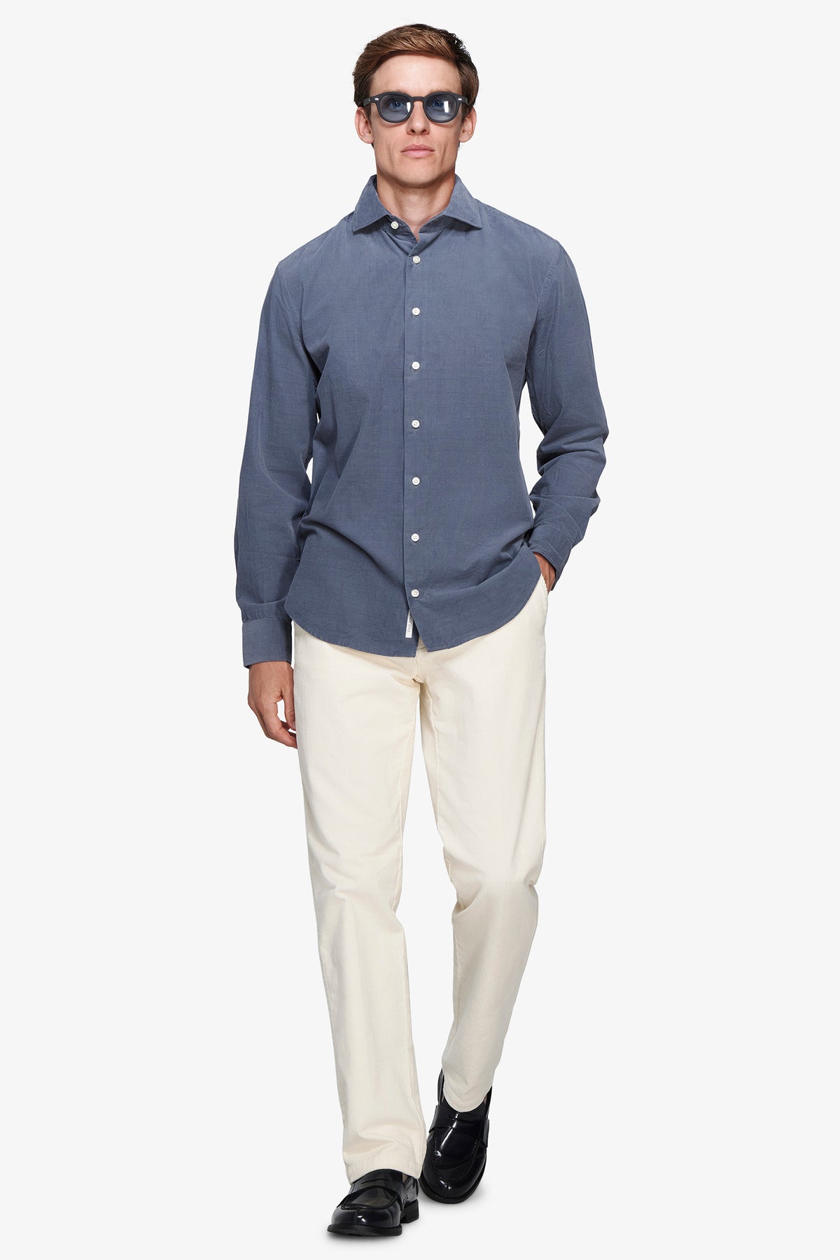 Camicia velluto millerighe leisure carta da zucchero