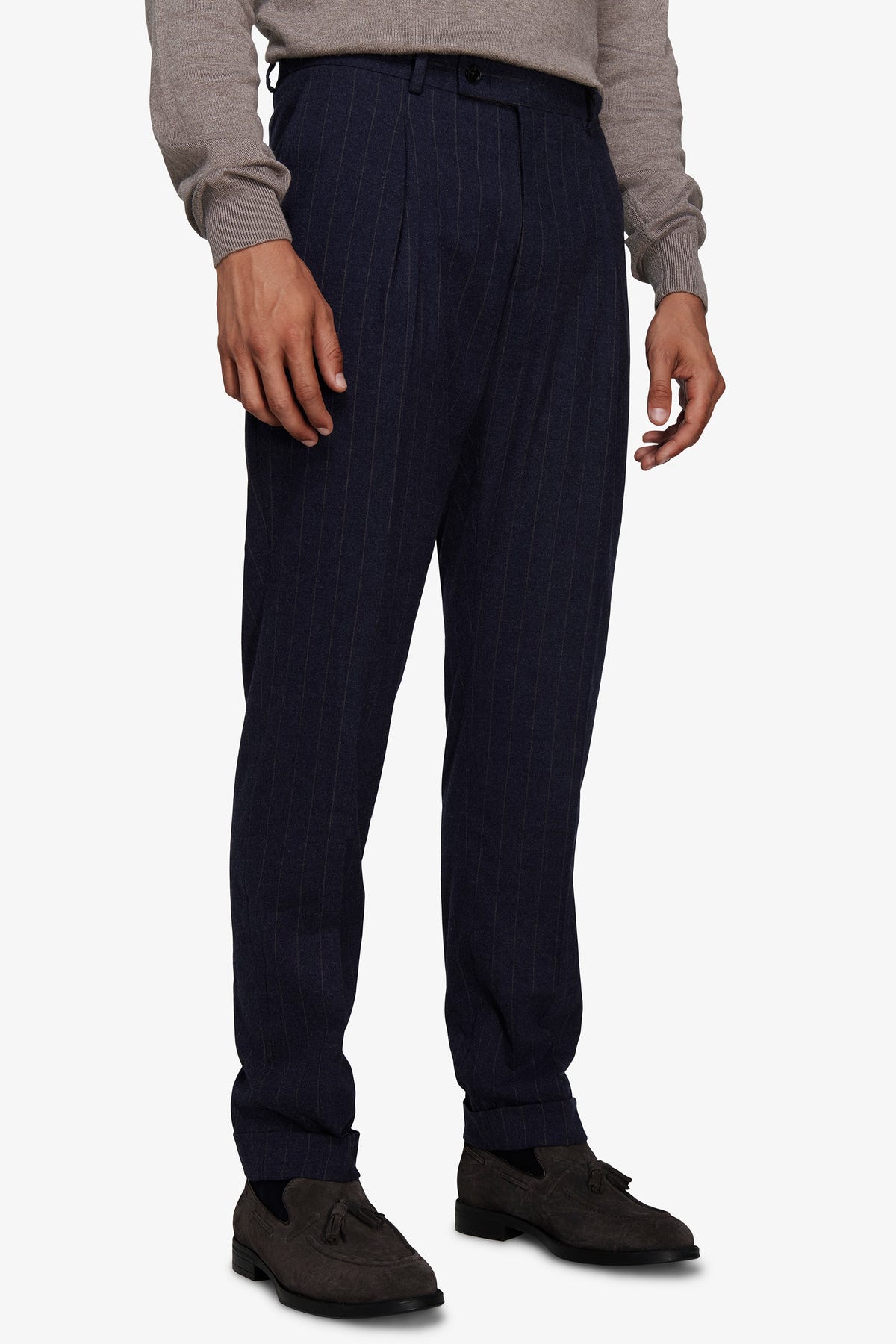 Pantaloni gessati "Contemporary" blu