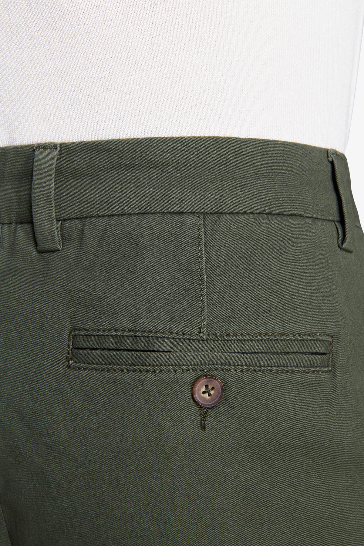 Pantaloni chino gabardina regular verdi